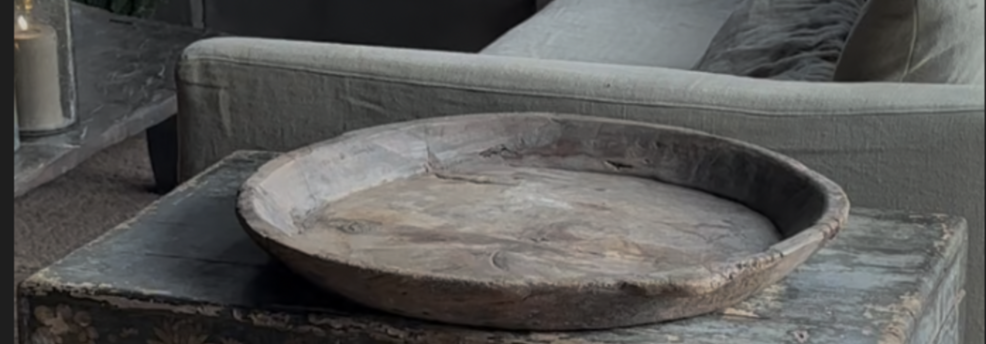 Authentic old wooden Nepalese bowl XL