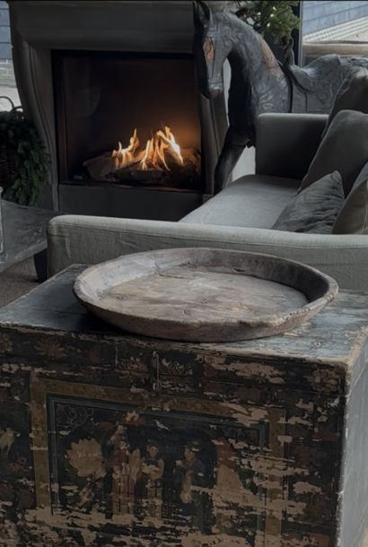 Authentische alte nepalesische Holzschale XL