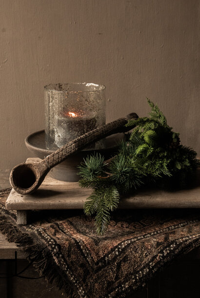 Oude houten thee / Bajot tafeltje  Oud Houten Laag Werkplateau (India)