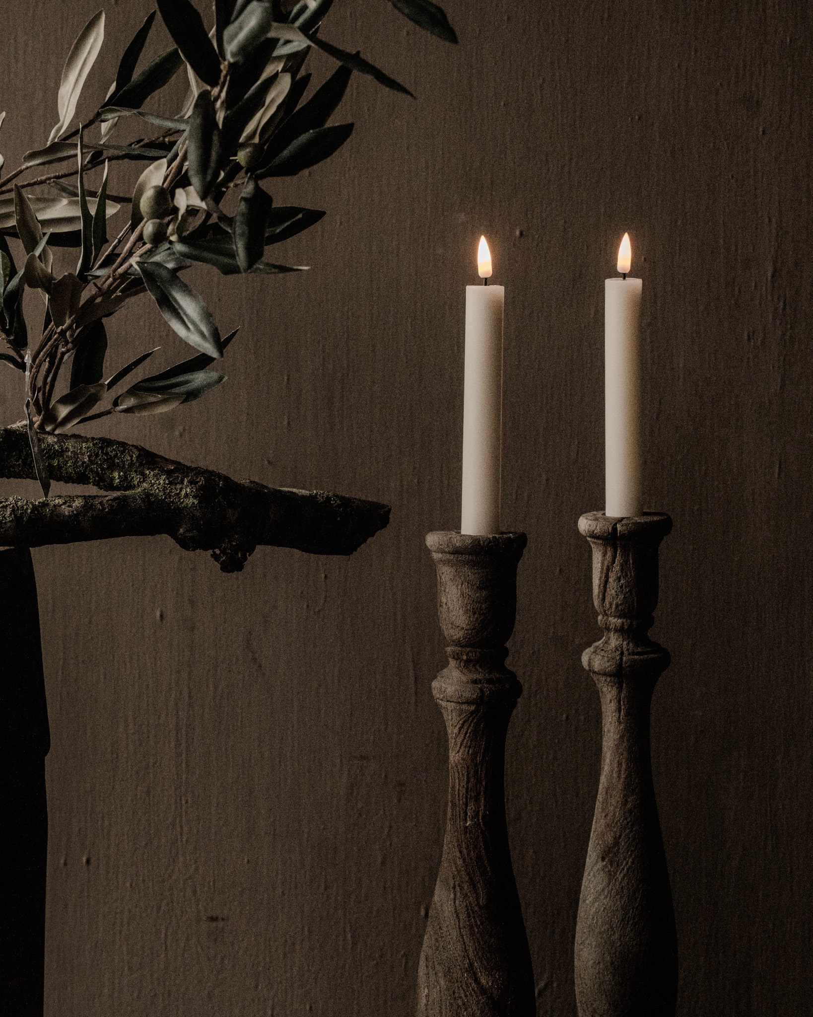 LED-Kerze, luxuriöse Wohnaccessoires, Creme-2