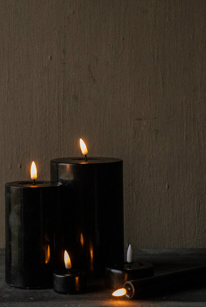 Led Kaars de luxe home art Zwart