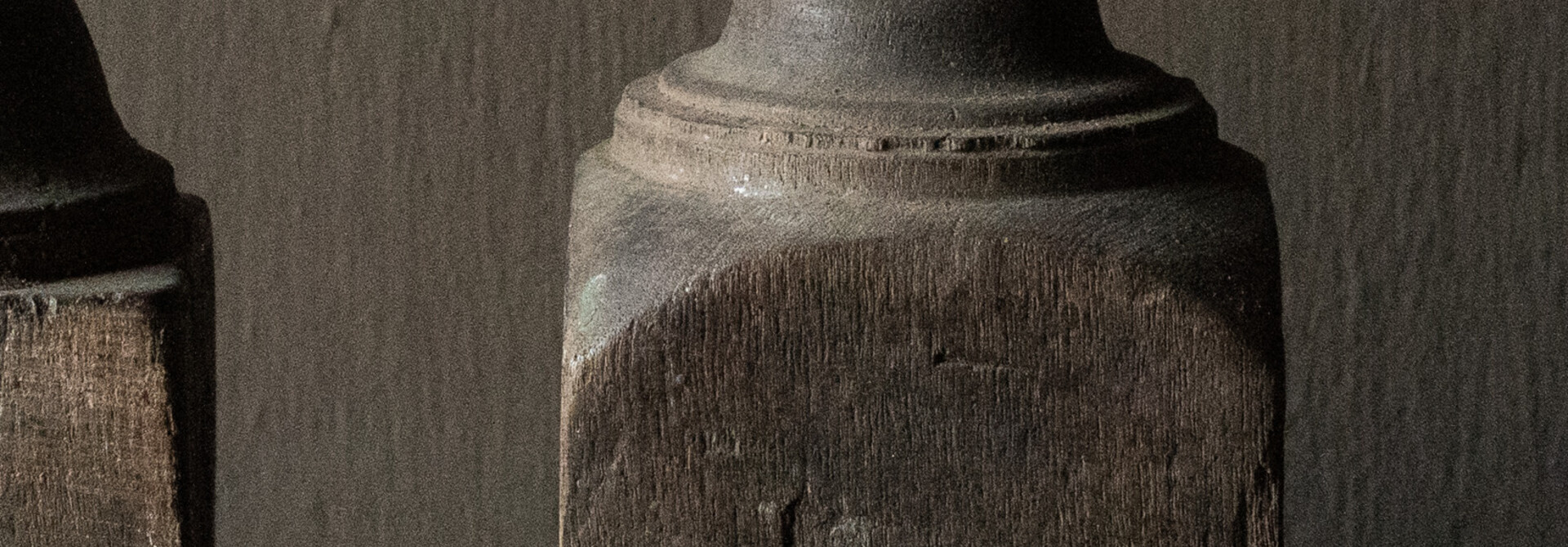 Schattig Klein houten balusterlampje