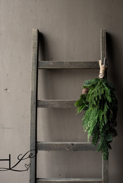 Groen kerst kunsttoefje – handgebonden