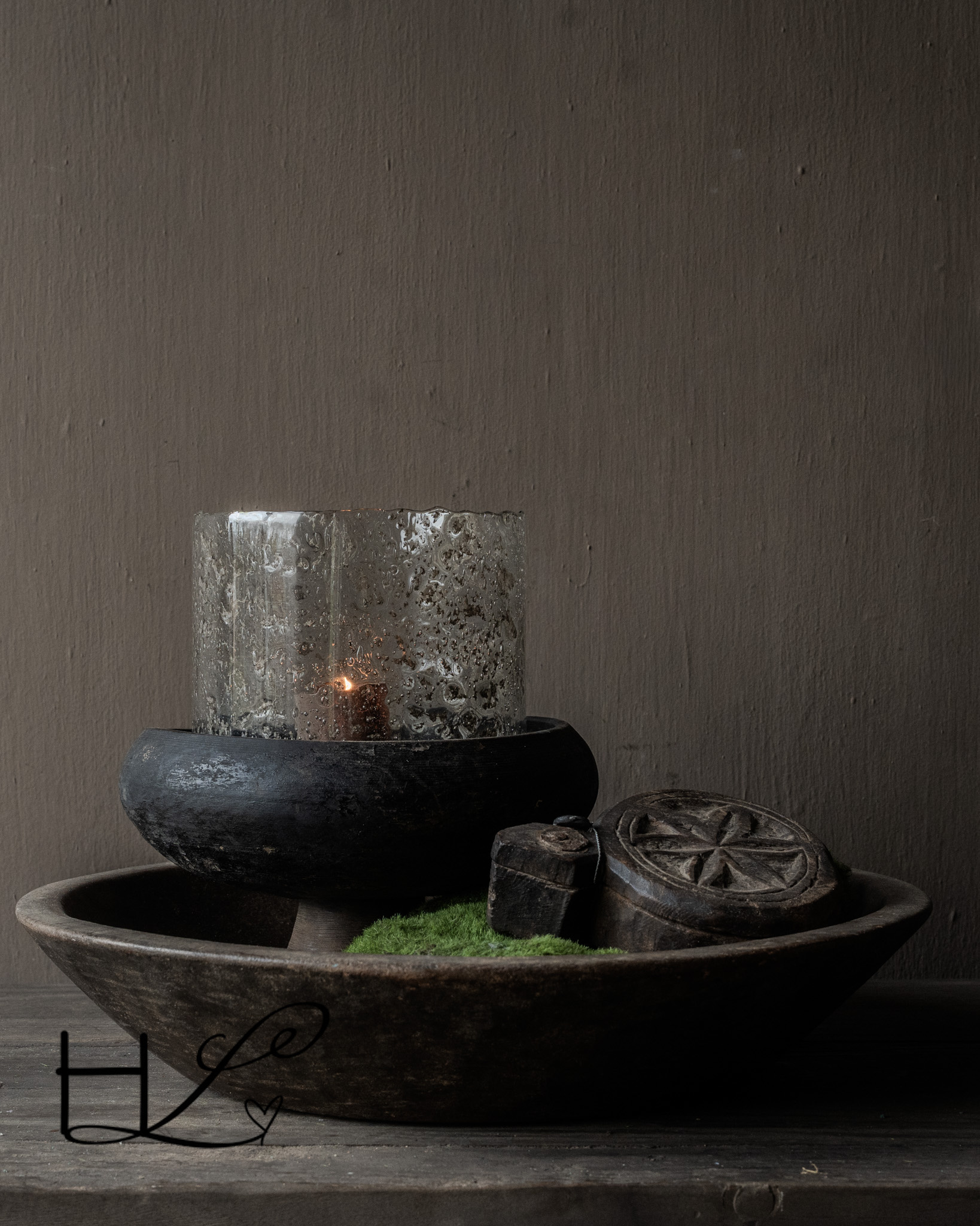 Authentic old wooden Nepalese bowl-1