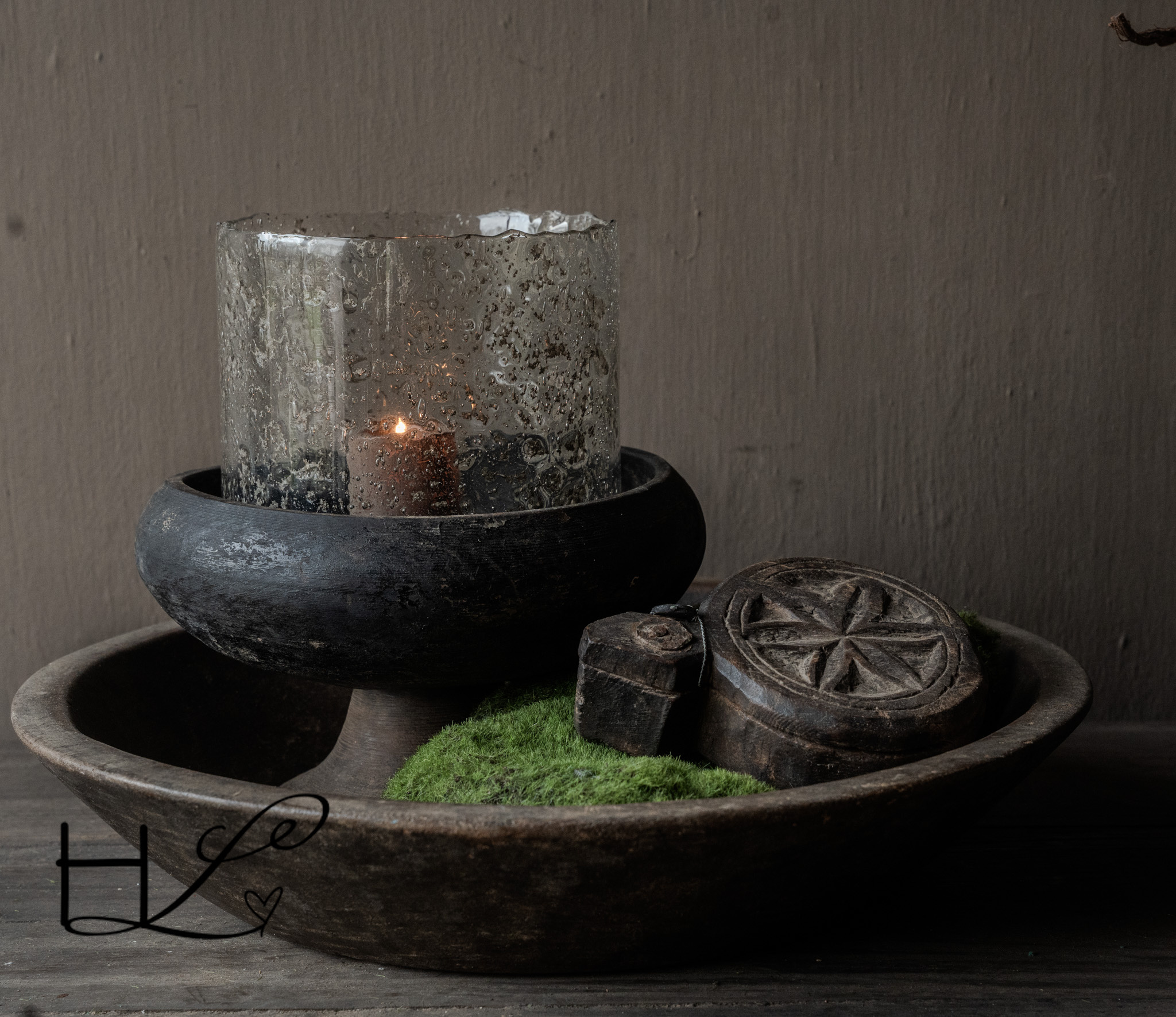 Authentic old wooden Nepalese bowl-5