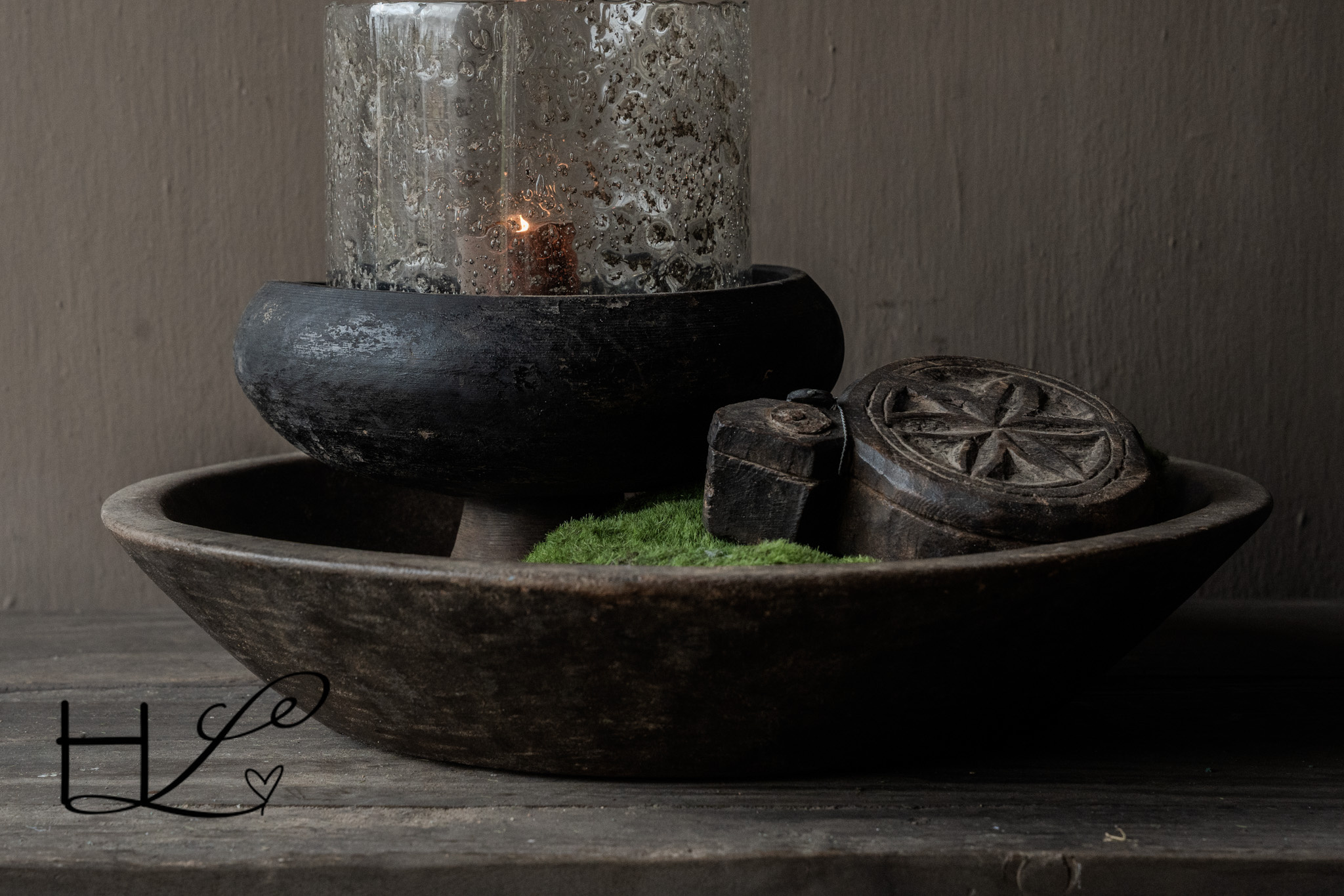 Authentic old wooden Nepalese bowl-6