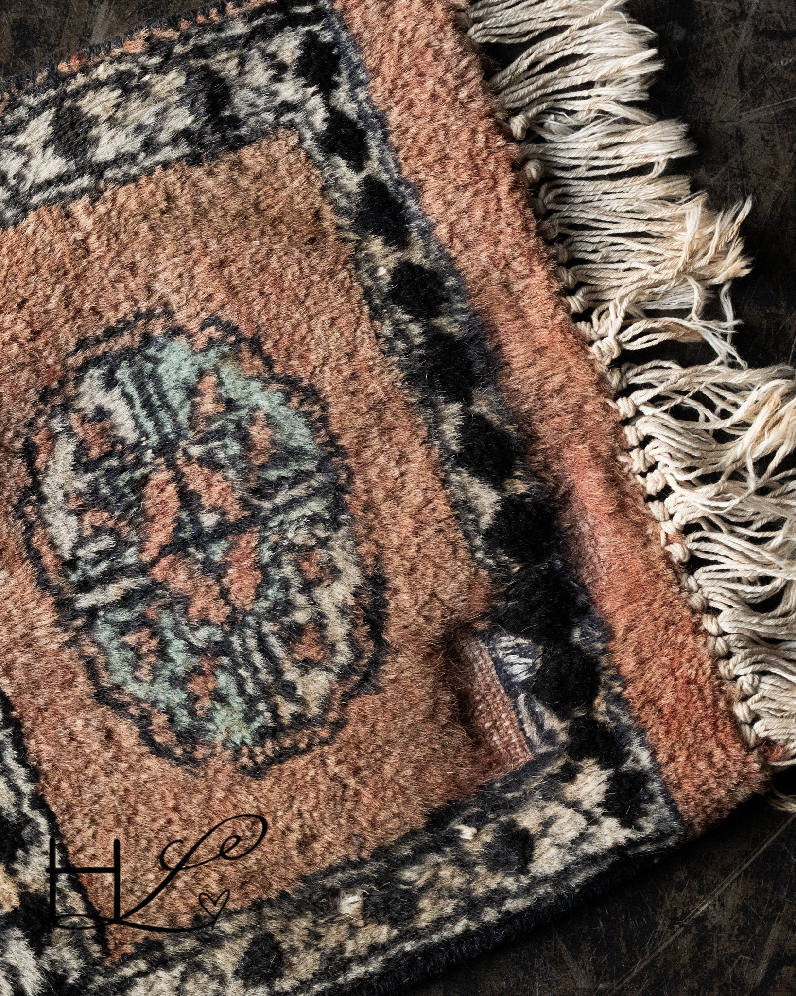 Klein Vintage Perzisch tafelkleedje-2