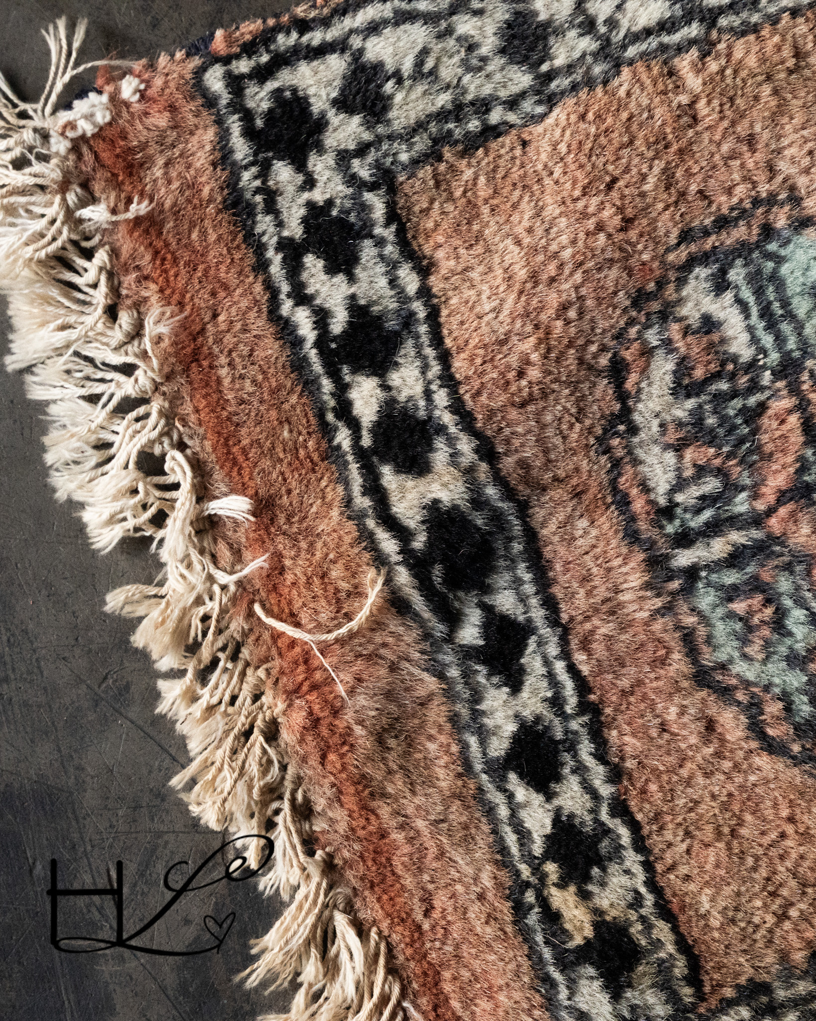 Klein Vintage Perzisch tafelkleedje-3