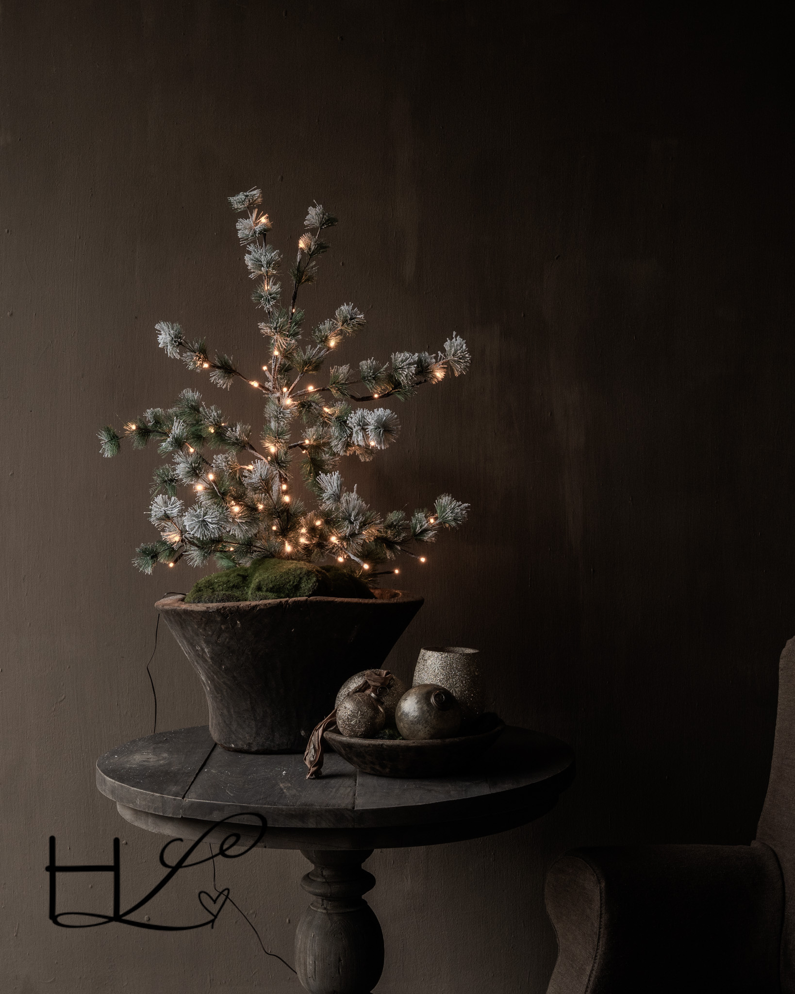 Stoere Oude Houten Vijzel / Pot – HOFFZ-1