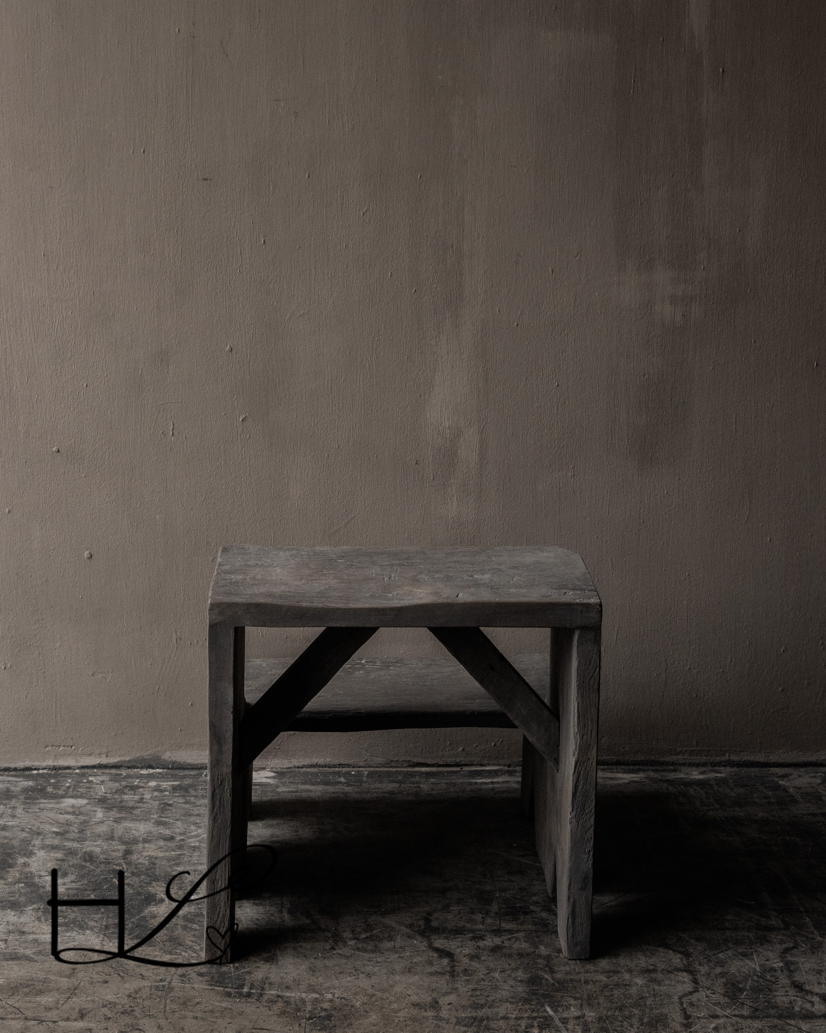 Authentiek Houten Kruk / Trapje Davi – HOFFZ-5