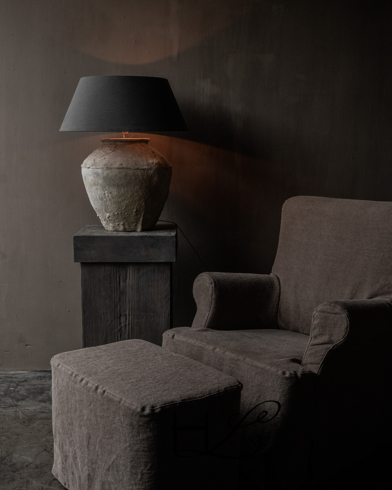 Fauteuil Levi Hoffz en hocker Liza-1