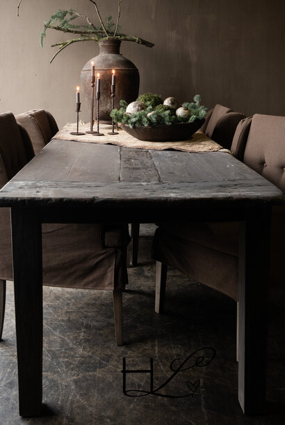 Stoer oud houten eetkamer eetkamer tafel   HOFFZ