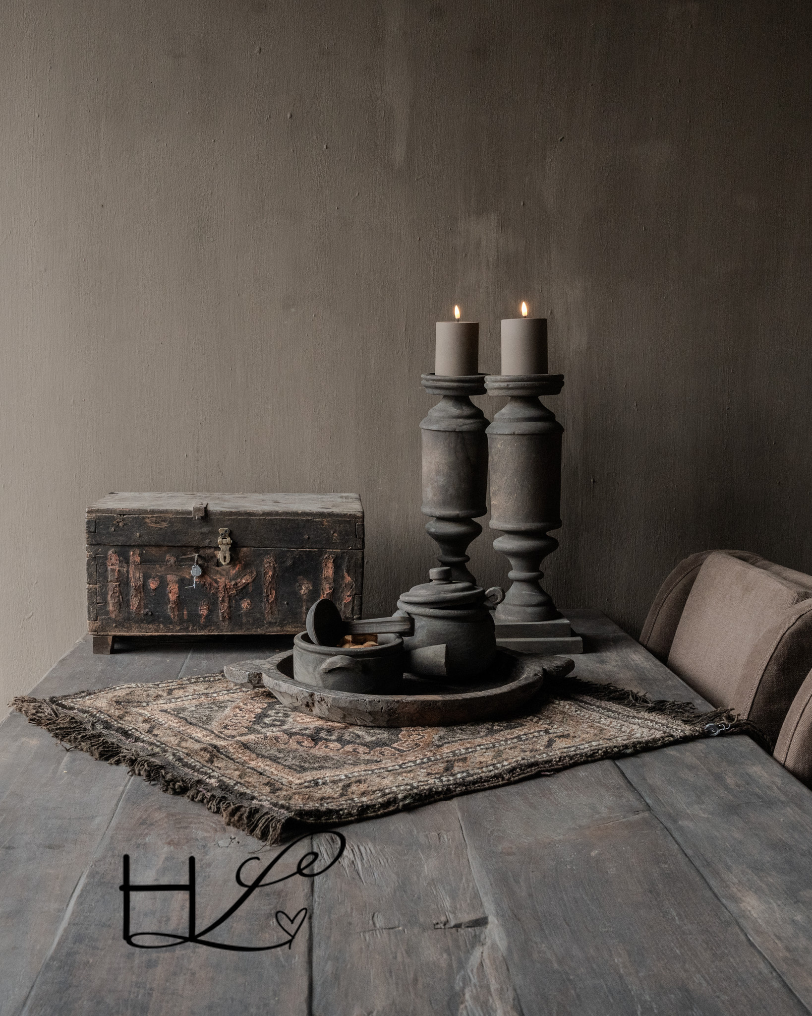 Einzigartige alte authentische Holzkiste HOFFZ-2