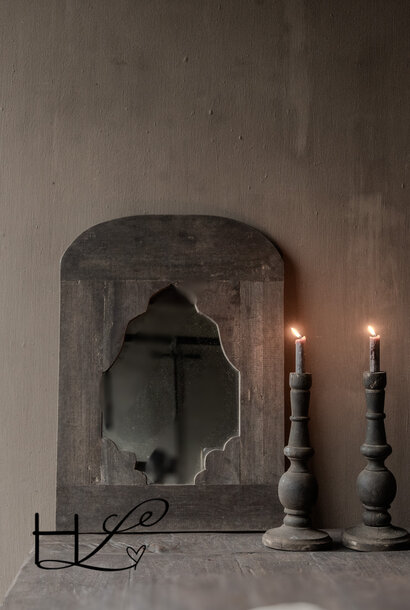 Oud houten spiegel