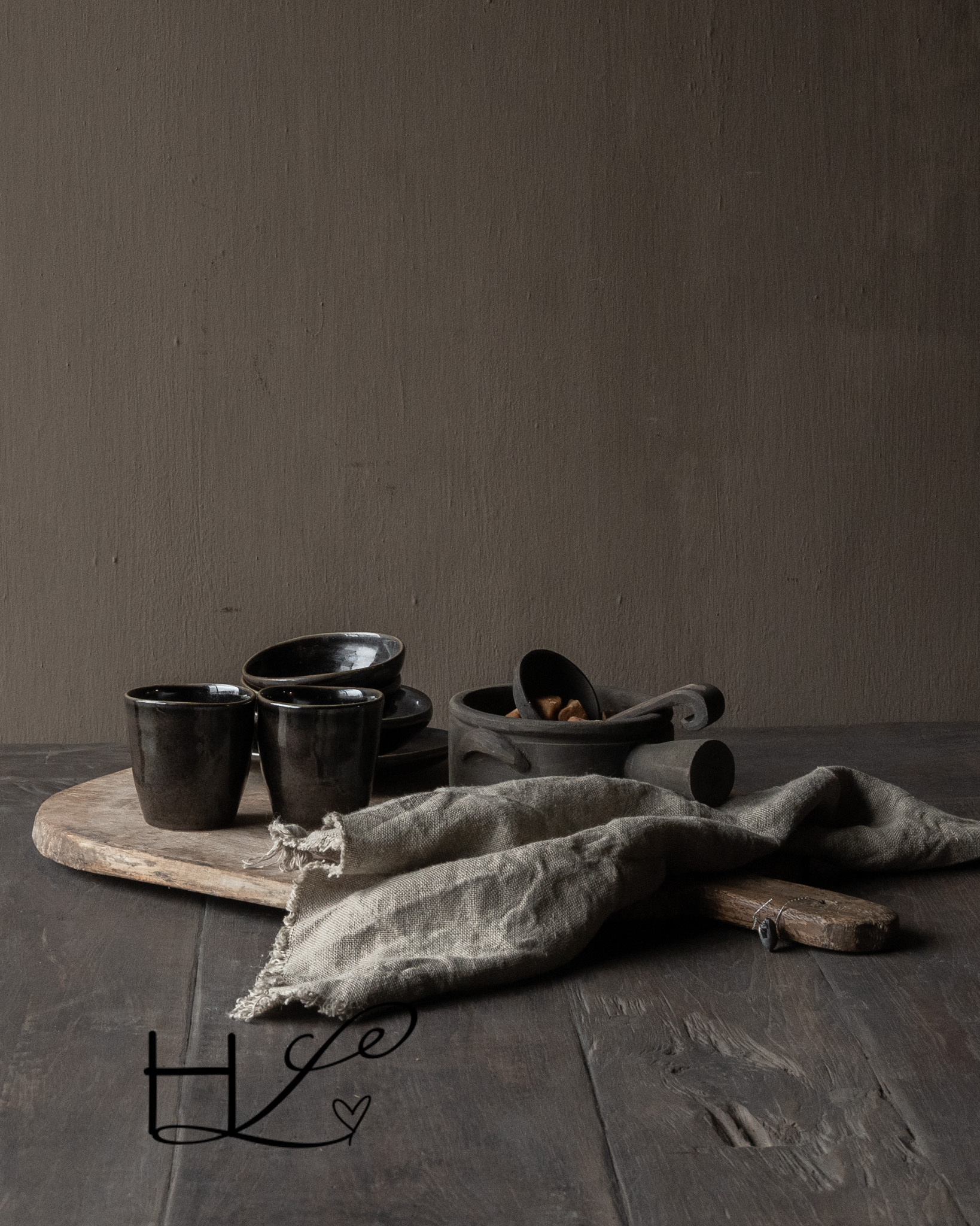 Hoffz Oud houten Turks broodplank / Snijplank pizza plank-1