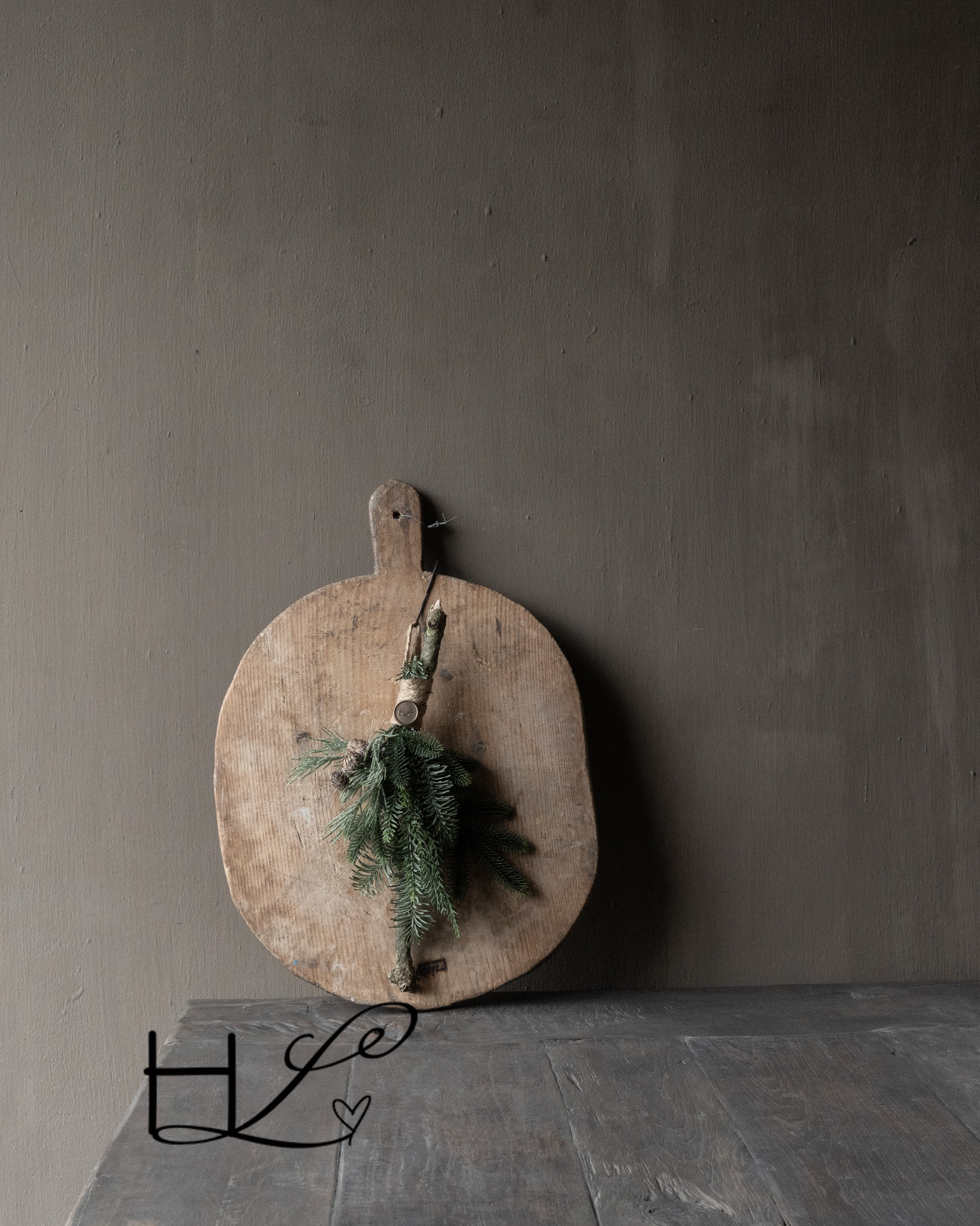 Hoffz Oud houten Turks broodplank / Snijplank pizza plank-4