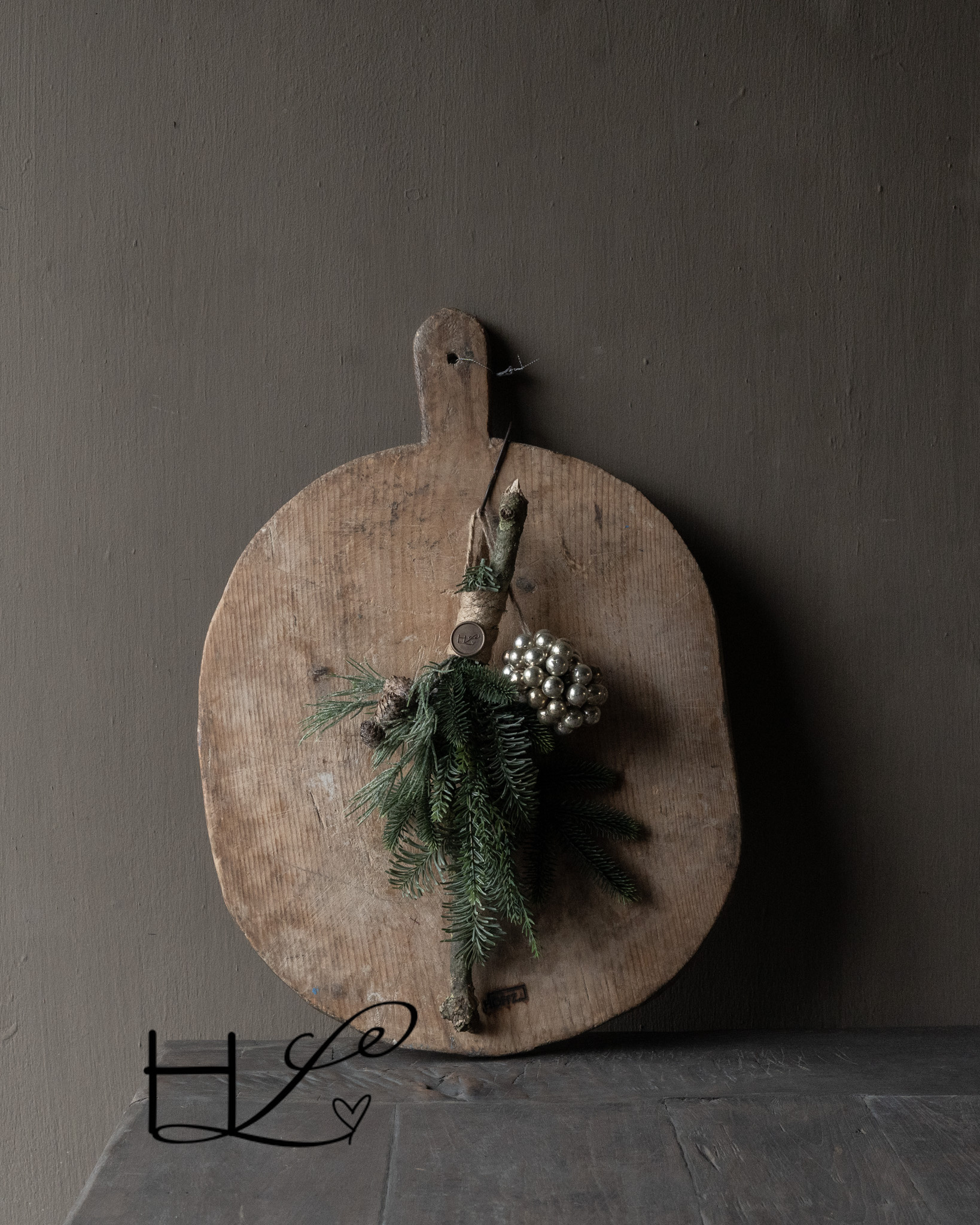 Hoffz Oud houten Turks broodplank / Snijplank pizza plank-5