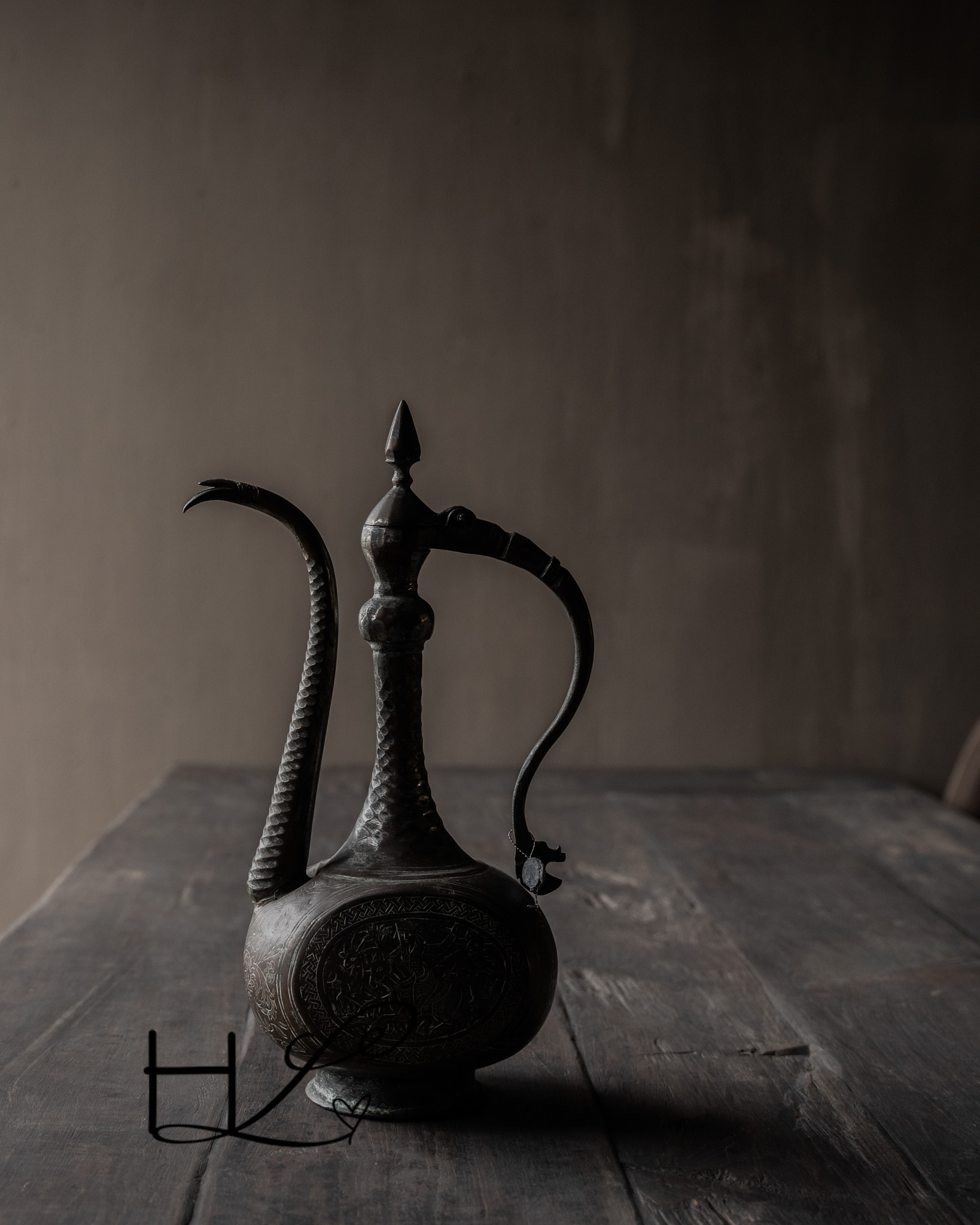 Uniek Antiek Koperen Hoffz Kan-4