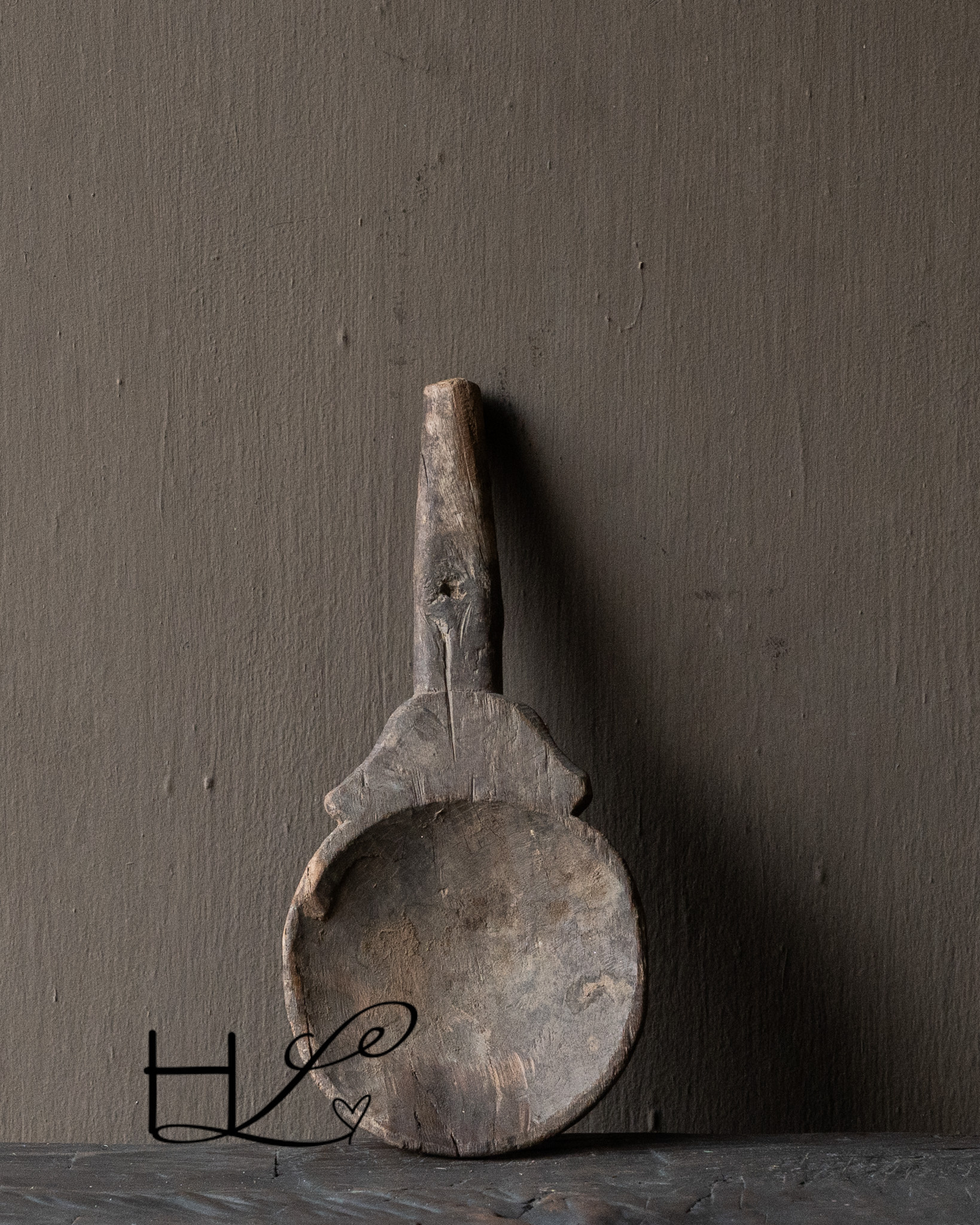 Einzigartiger alter authentischer Holzlöffel-1