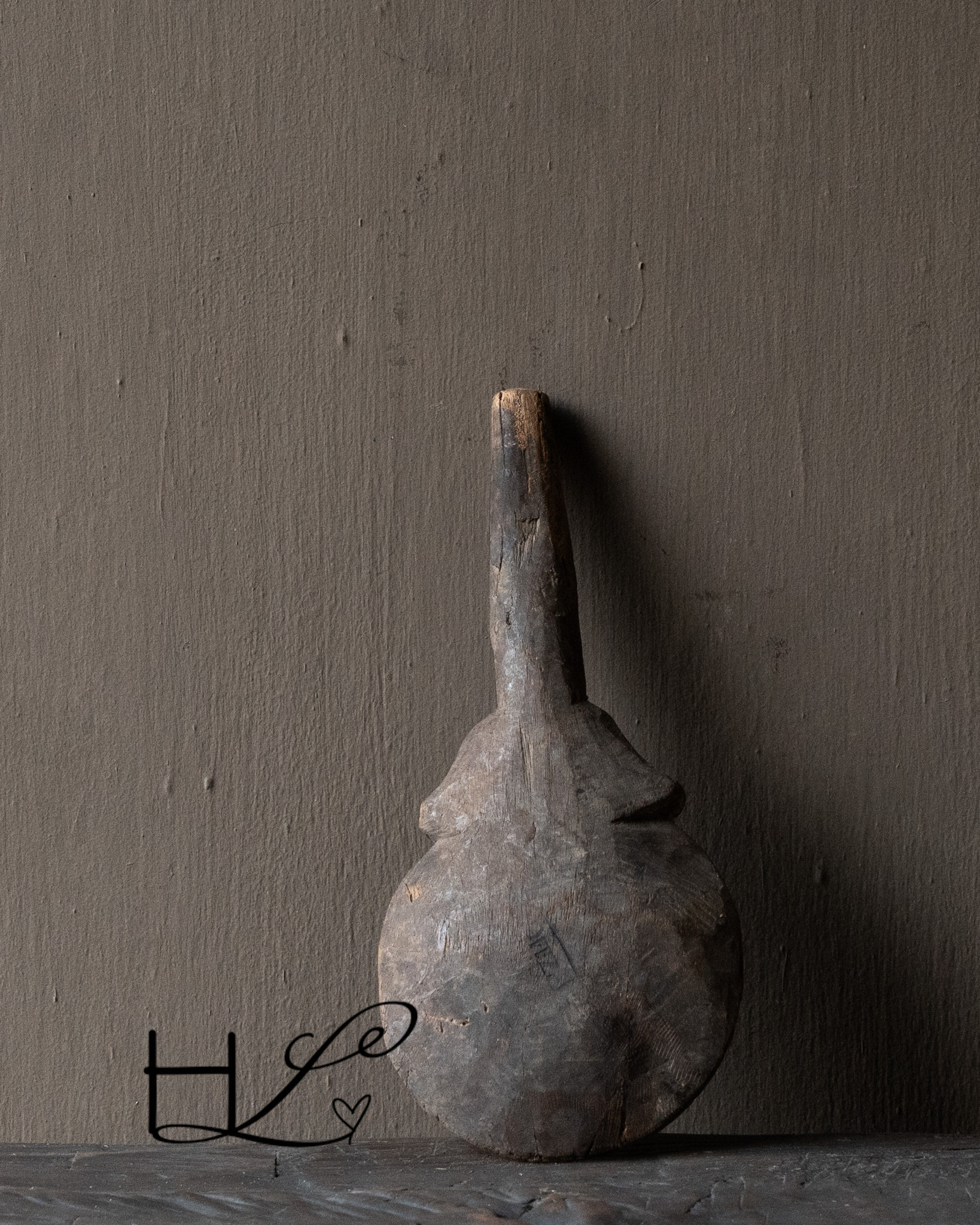 Einzigartiger alter authentischer Holzlöffel-3