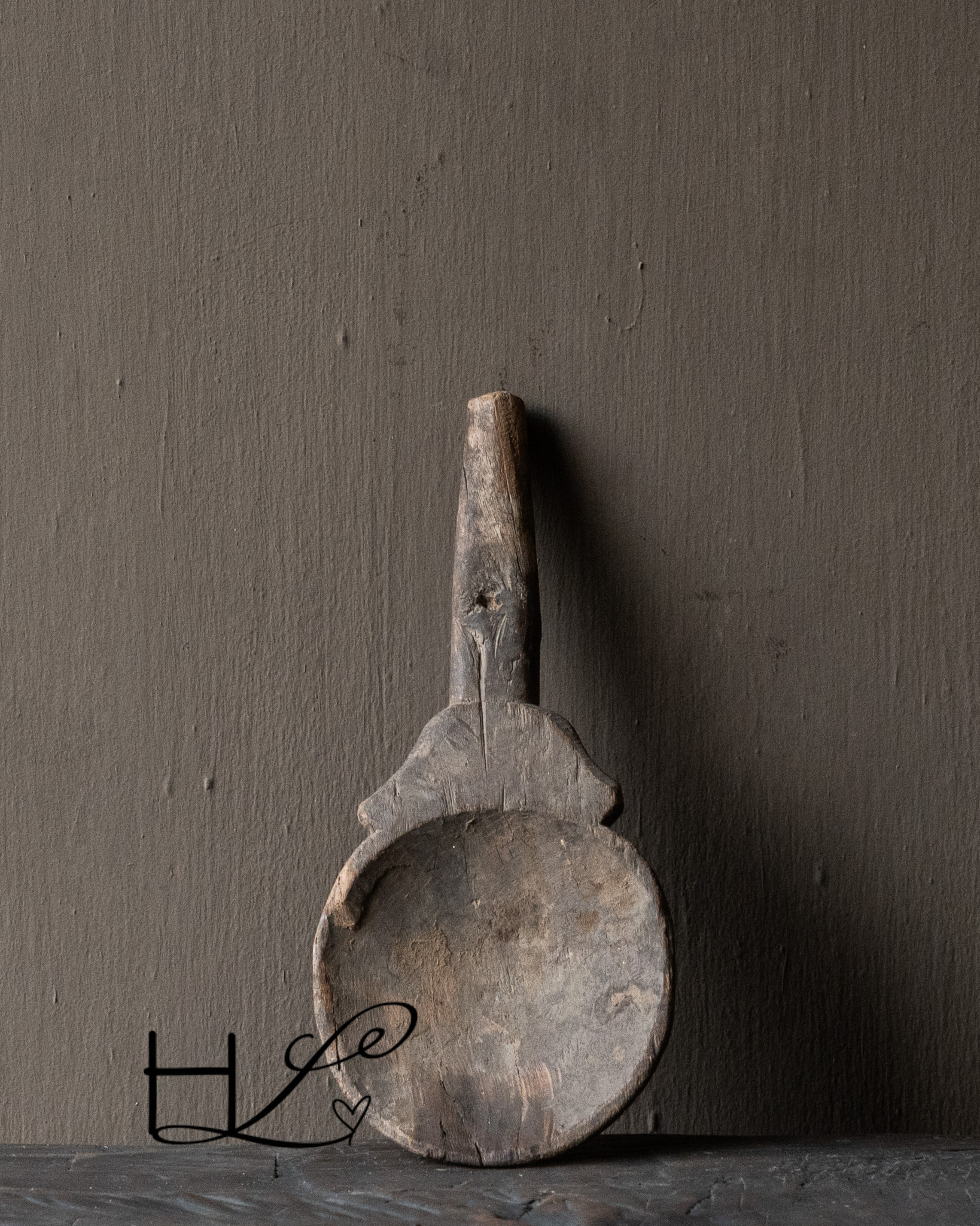 Einzigartiger alter authentischer Holzlöffel-4