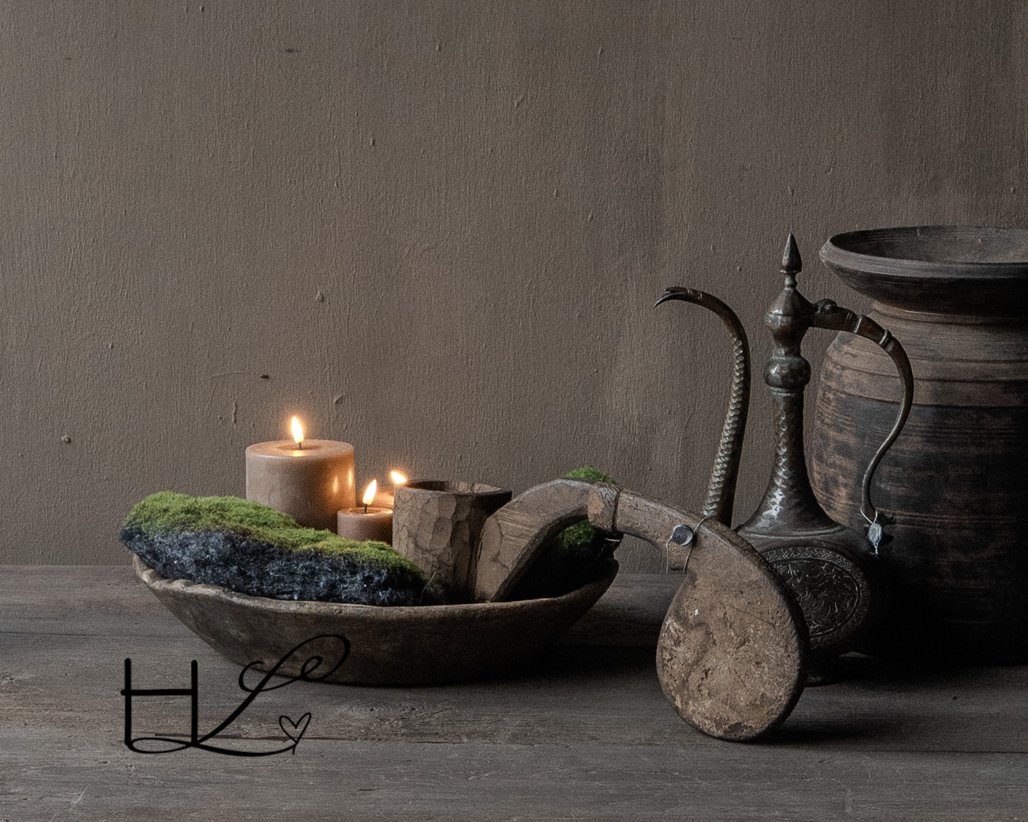 Unieke Authentieke Nepalese Houten Mortar Stamper-3