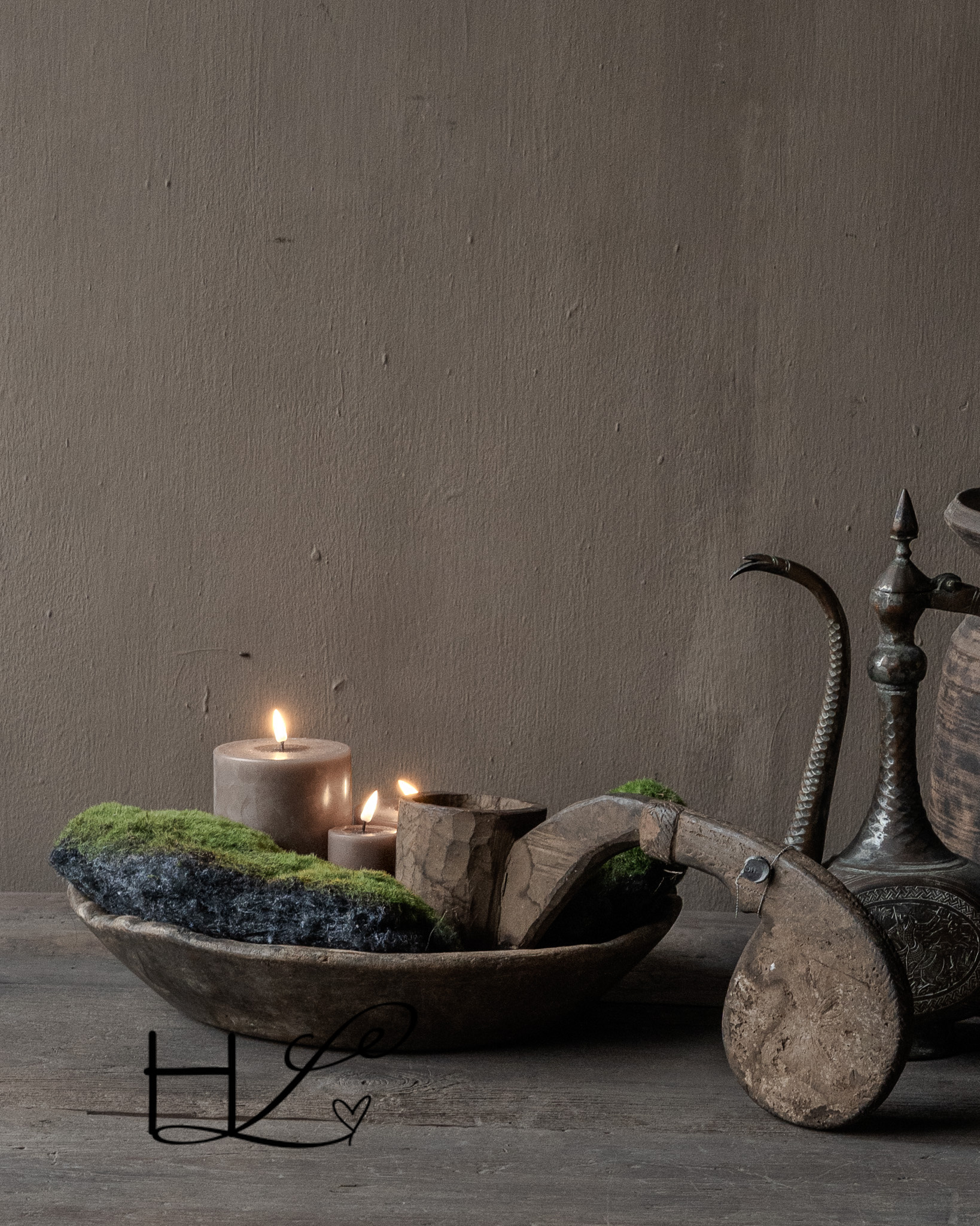 Unieke Authentieke Nepalese Houten Mortar Stamper-7