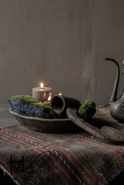 Unieke Authentieke Nepalese Houten Mortar Stamper