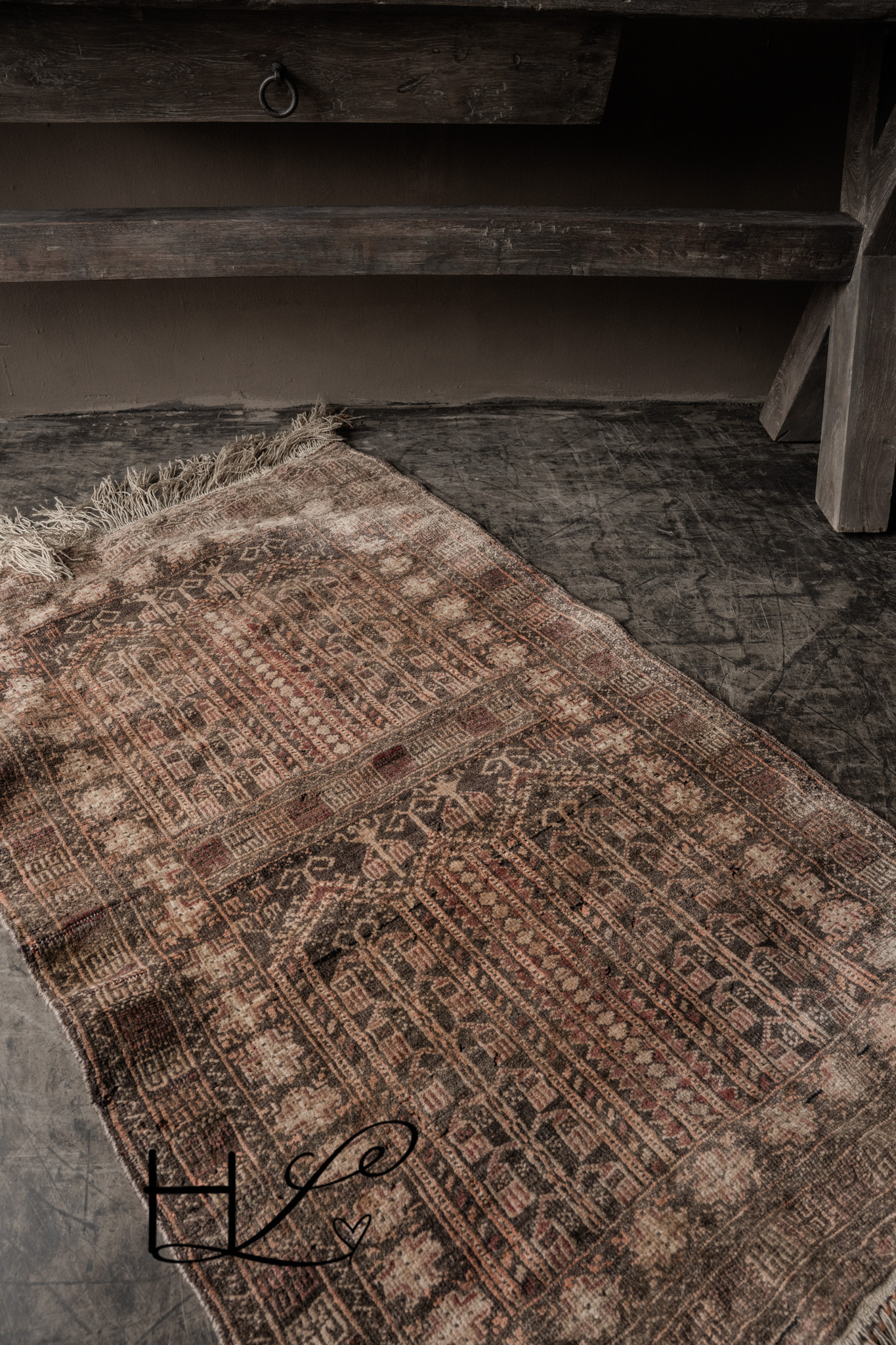 Vintage Handgeknoopt Oosters Kleed – Uniek & Doorleefd-4