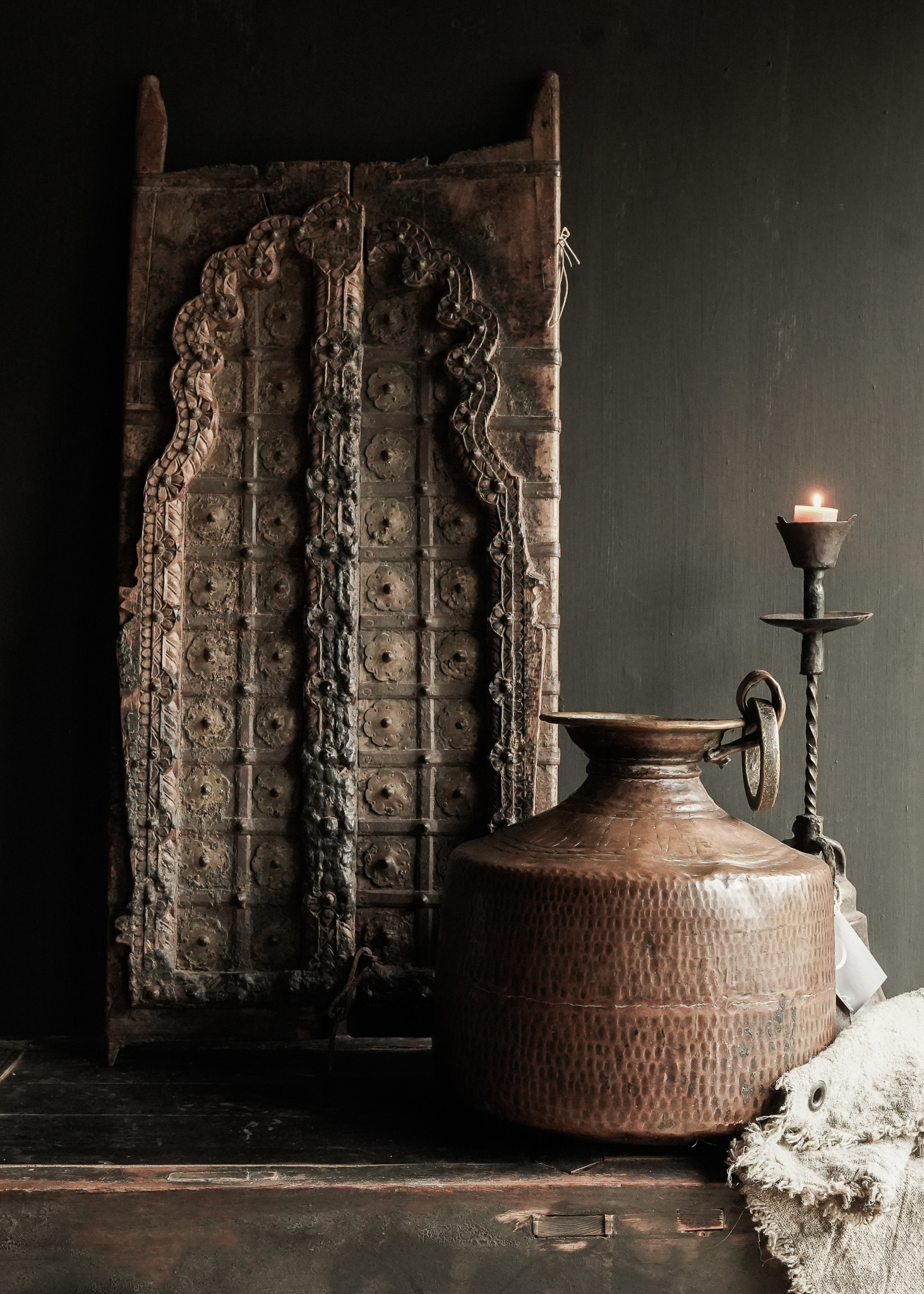 Einzigartiger antiker Kupferwasserkrug / Topf-1