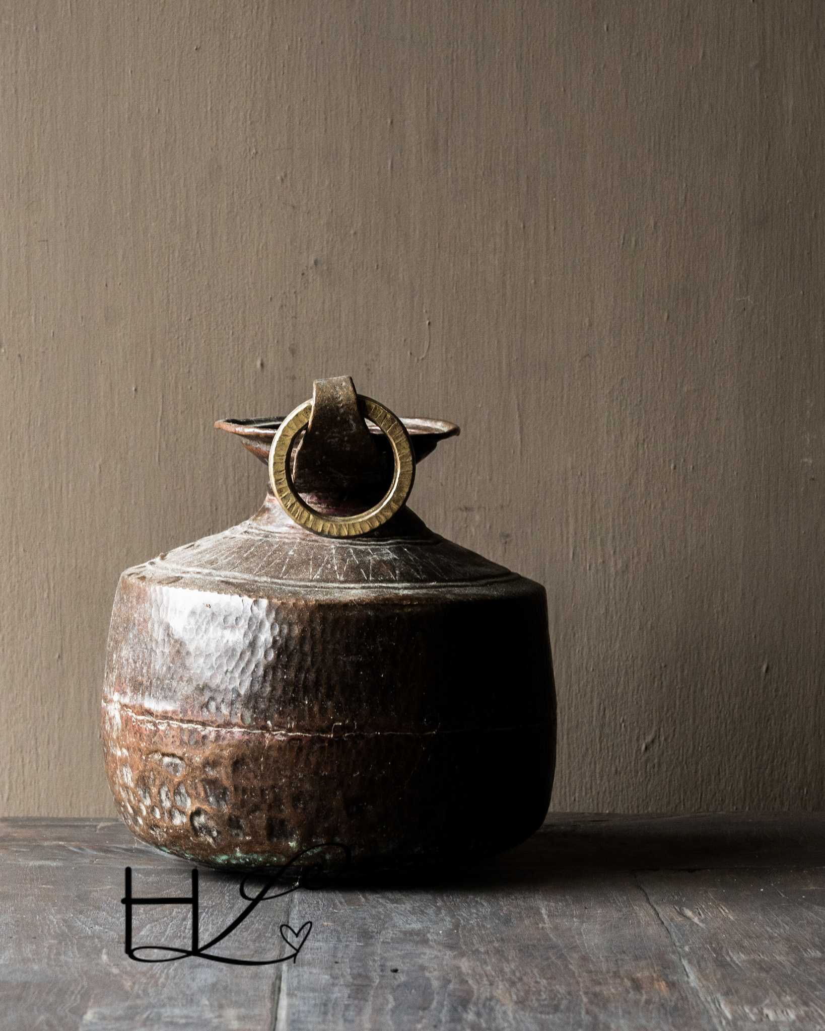 Einzigartiger antiker Kupferwasserkrug / Topf-2