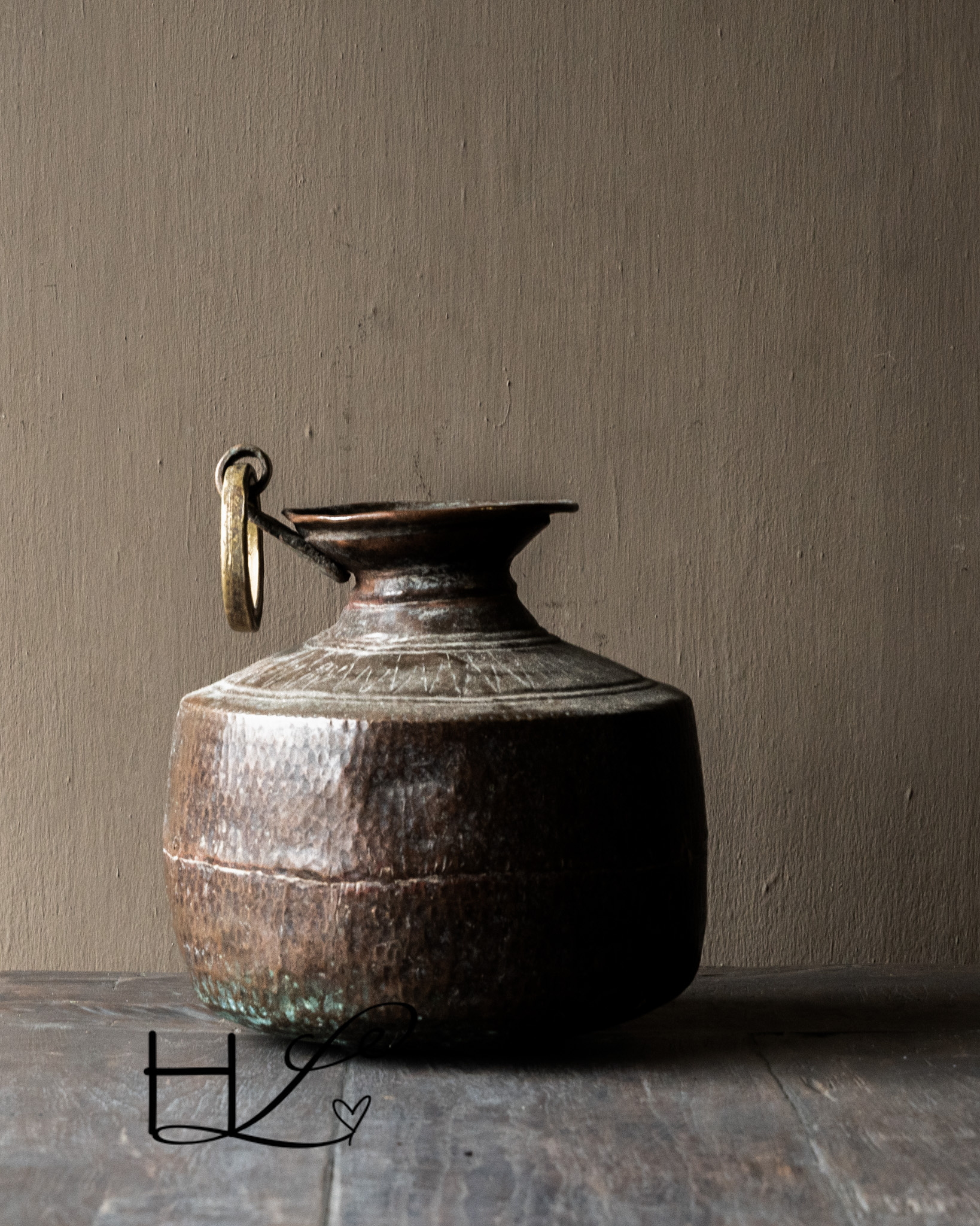 Einzigartiger antiker Kupferwasserkrug / Topf-3