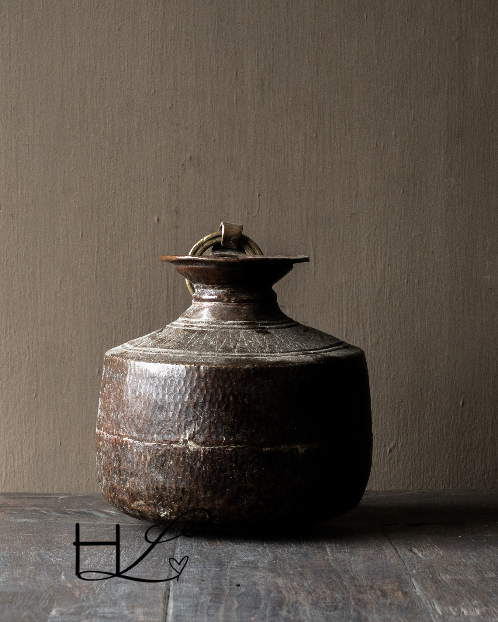 Einzigartiger antiker Kupferwasserkrug / Topf-4