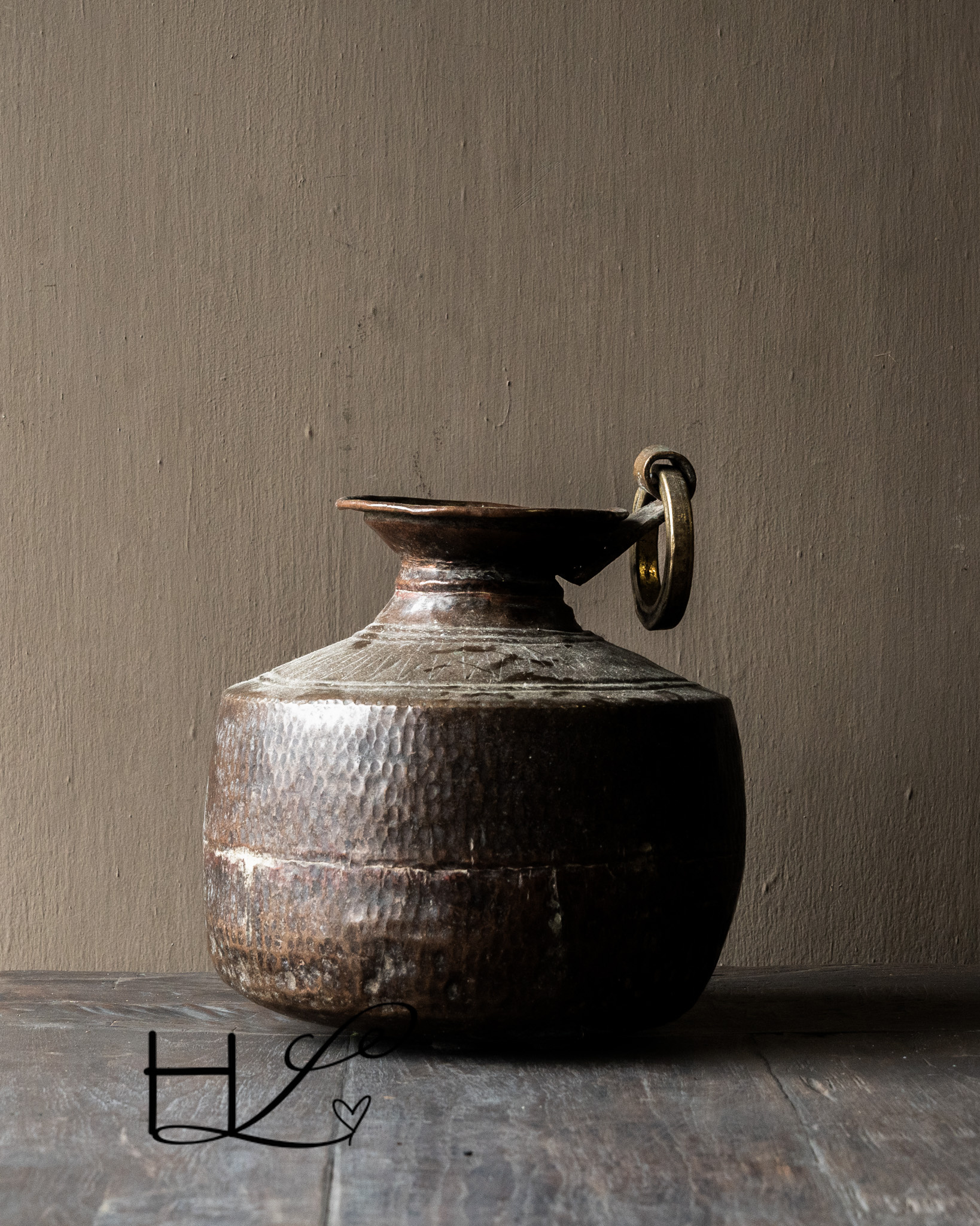 Einzigartiger antiker Kupferwasserkrug / Topf-5