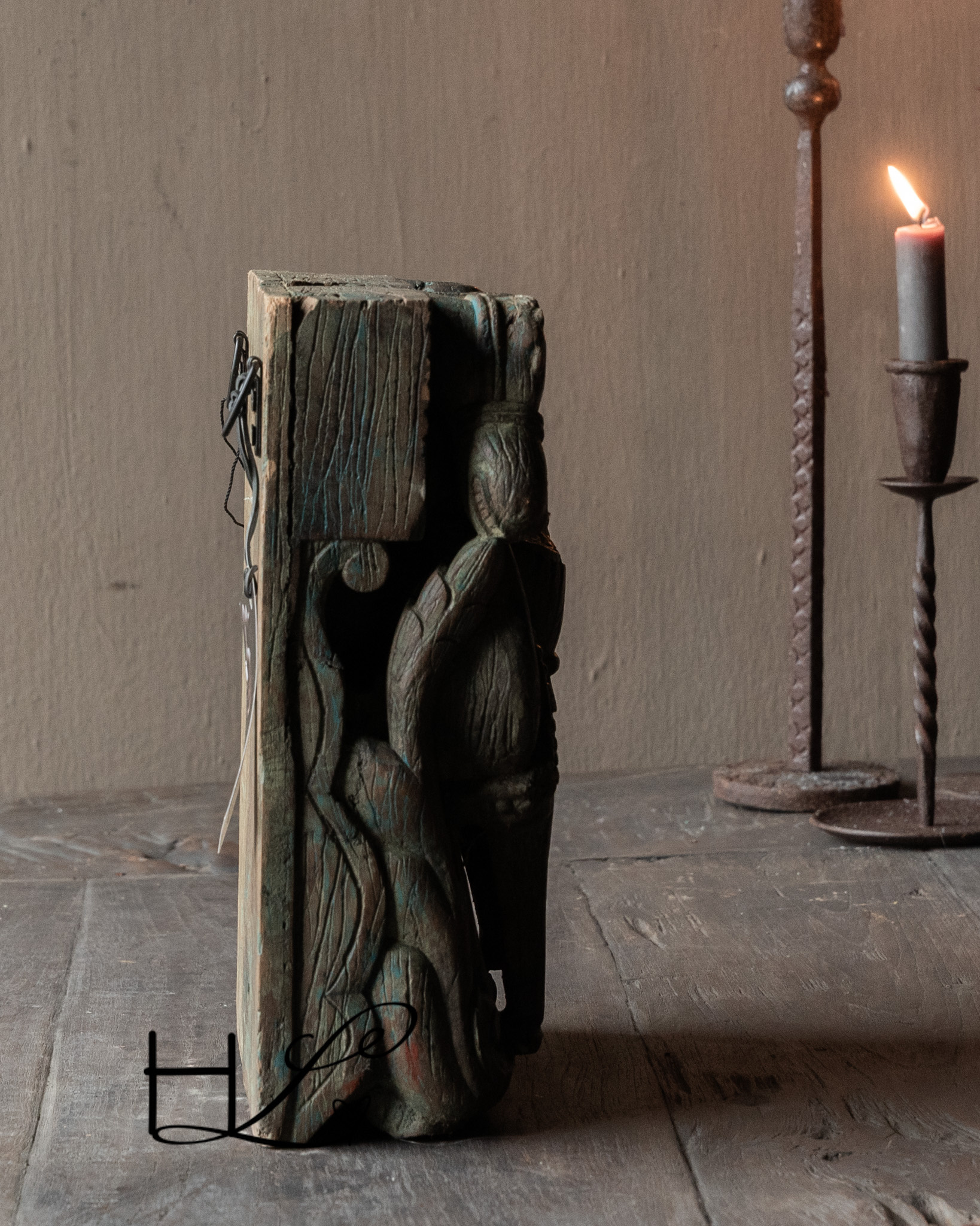 Unique hand-carved wooden ornament – India-5