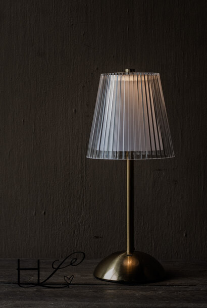 Rechargeable table lamp metal crystal