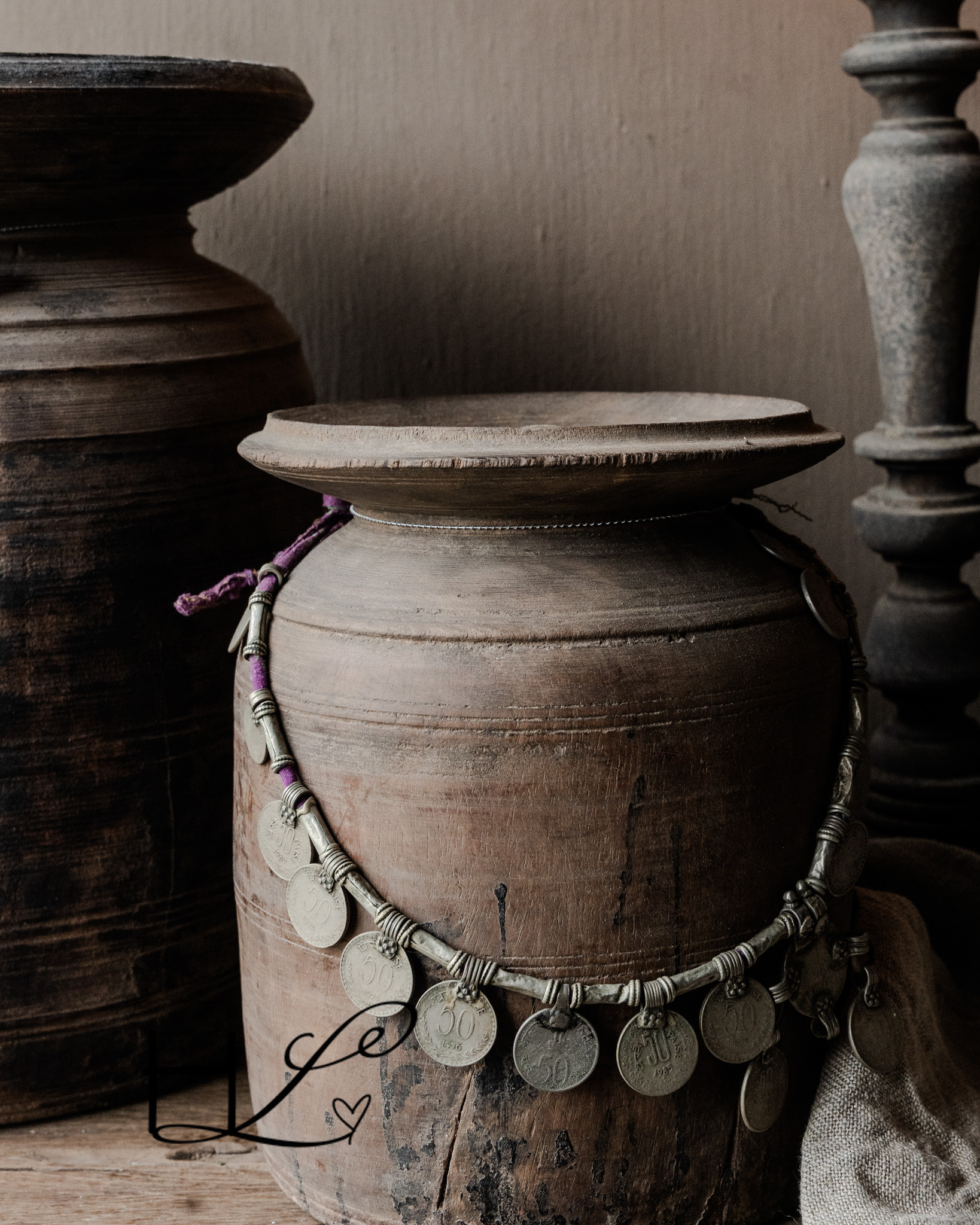 Uniek antiek Munten ketting-1