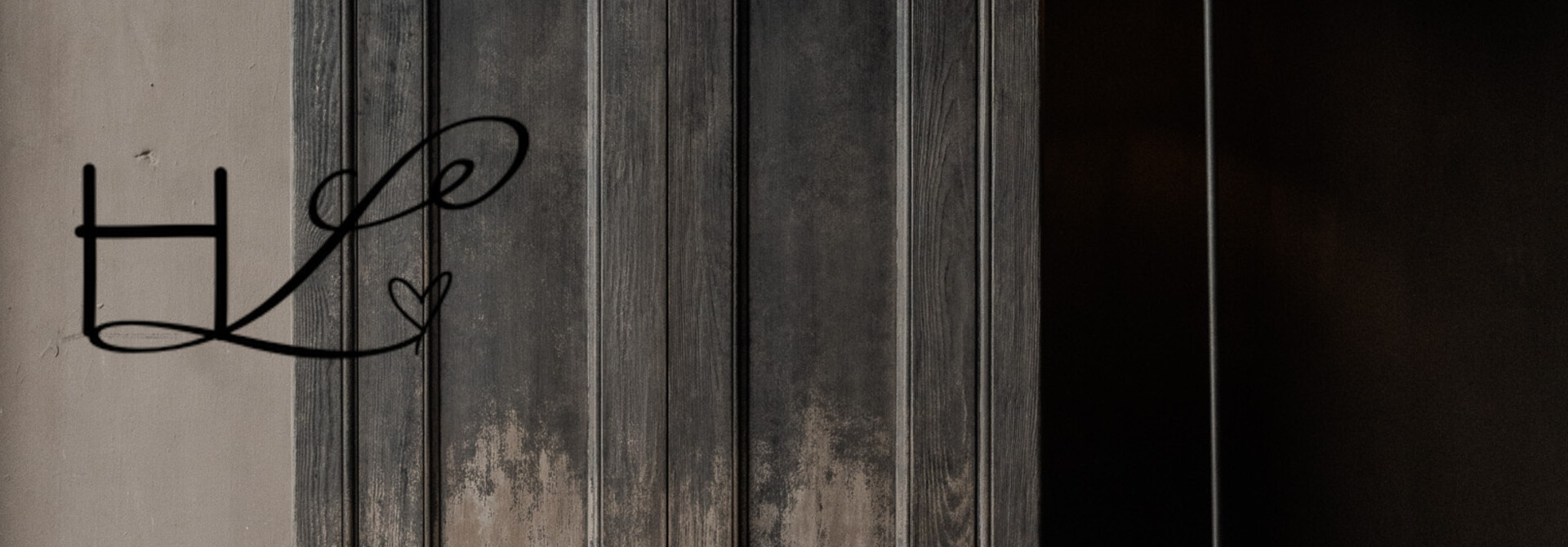 Beautiful, sturdy, rural, old wooden two-door cabinet Luksa