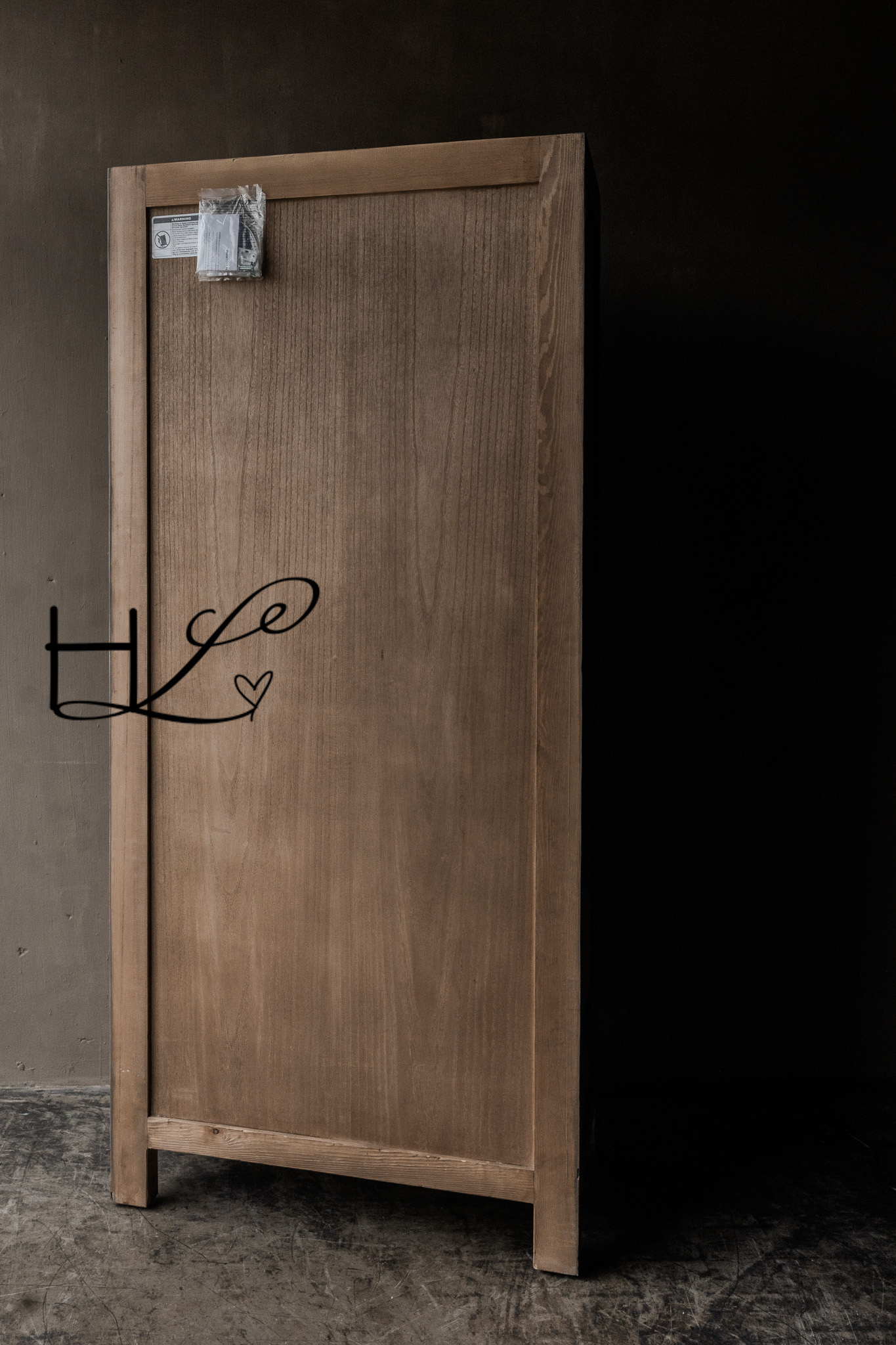 Beautiful, sturdy, rural, old wooden two-door cabinet Luksa-4