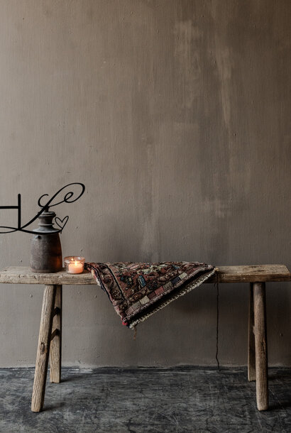 Authentic Chinese elmwood wooden bench