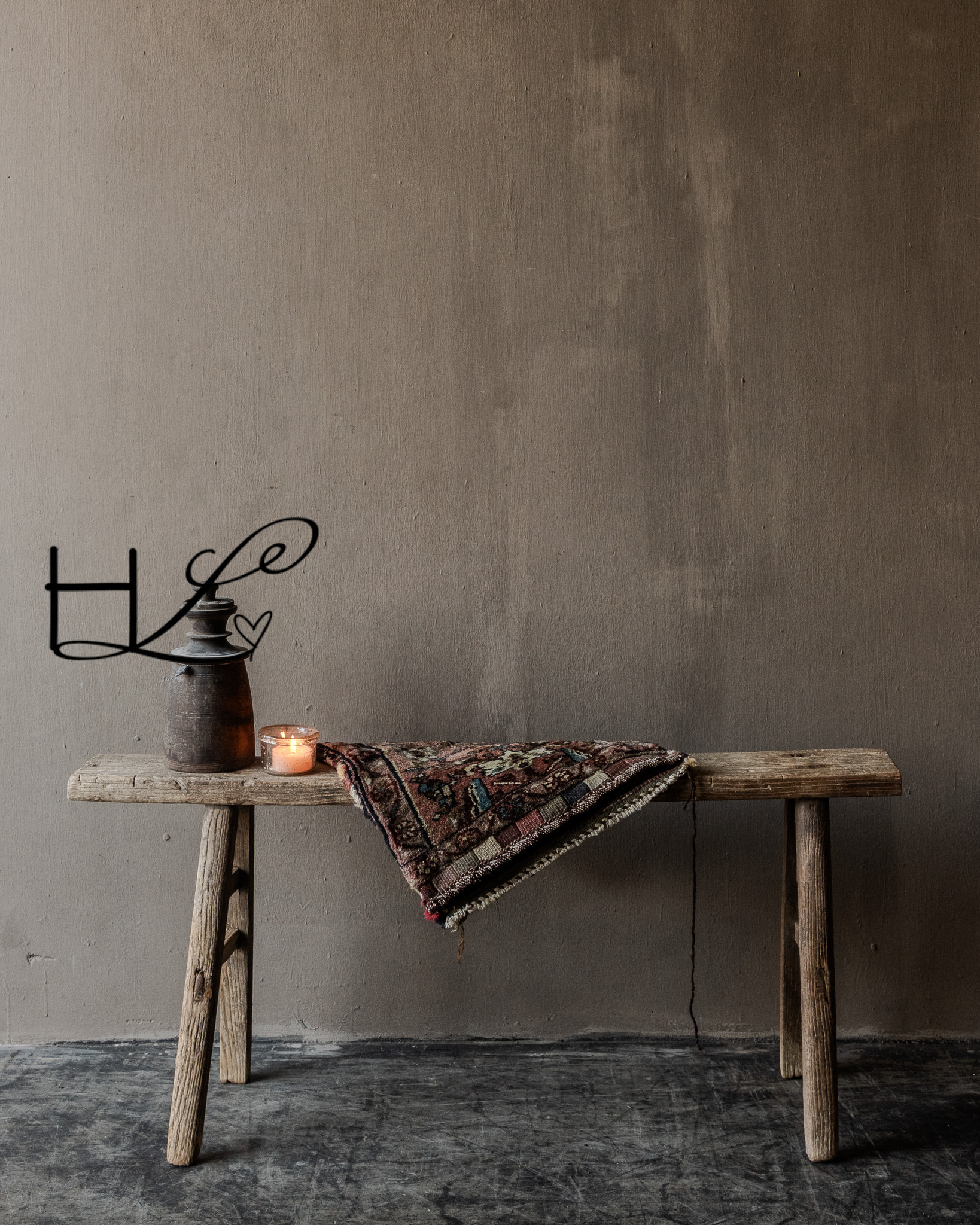 Authentic Chinese elmwood wooden bench-1