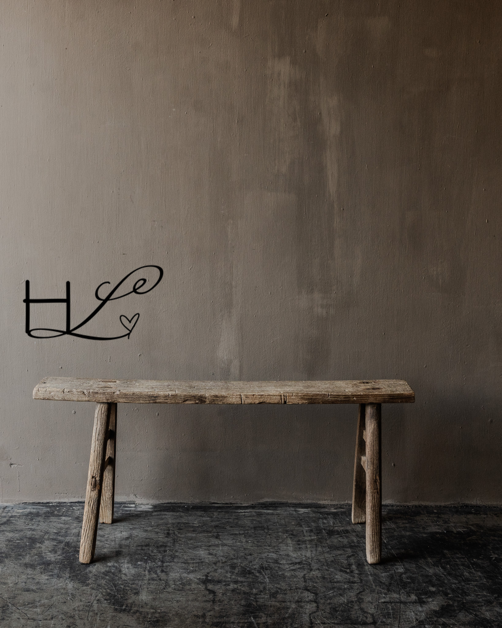 Authentic Chinese elmwood wooden bench-4