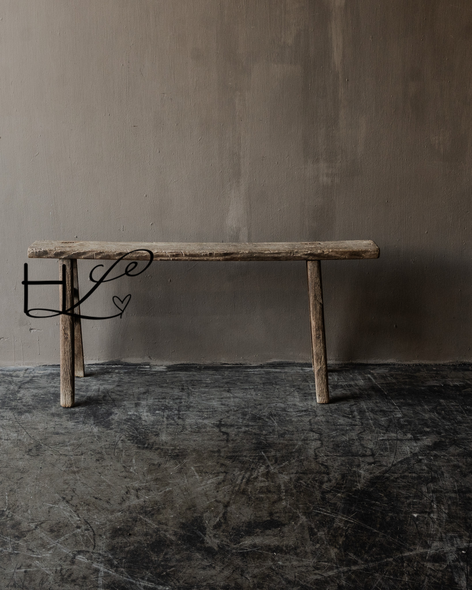 Authentic Chinese elmwood wooden bench-6