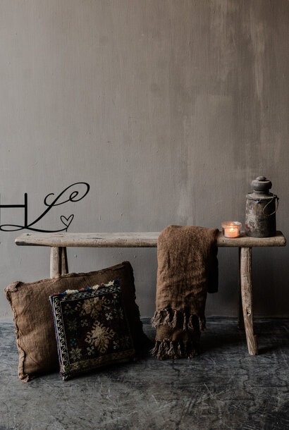 Authentic Chinese elmwood wooden bench