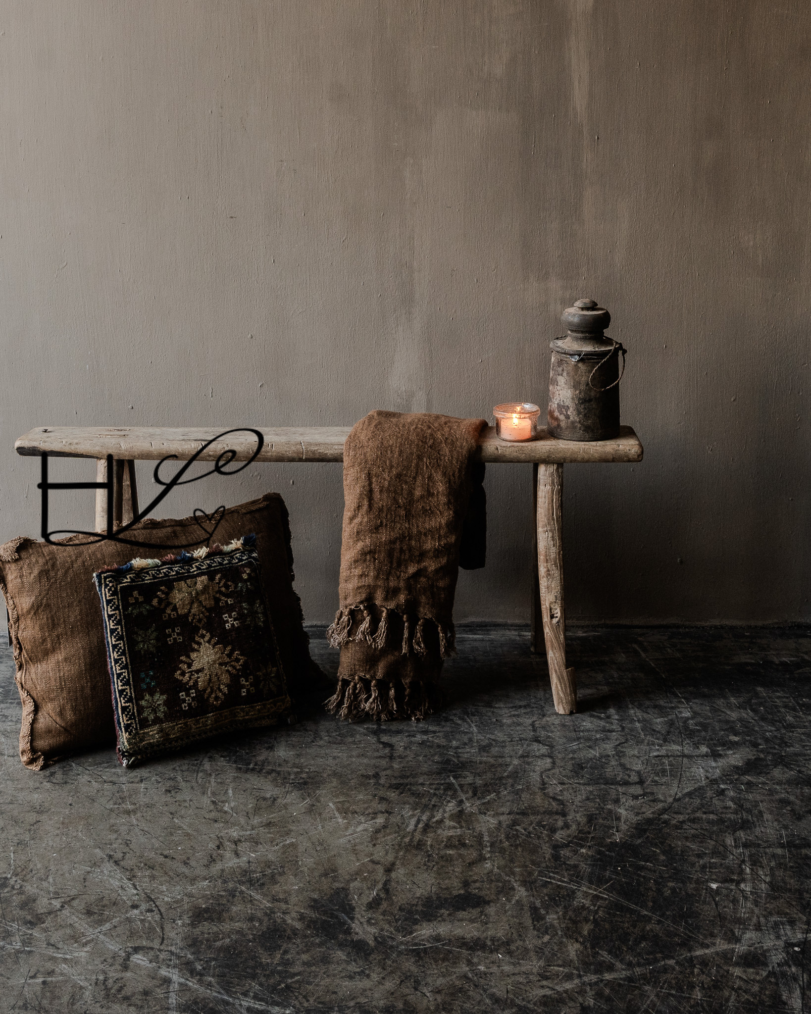 Authentic Chinese elmwood wooden bench-2