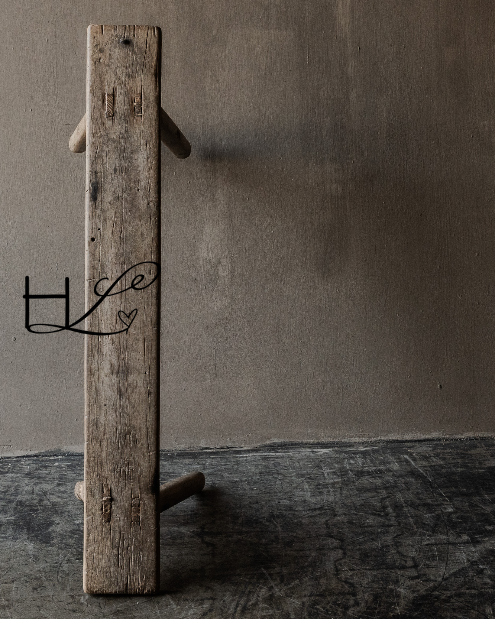 Authentic Chinese elmwood wooden bench-3