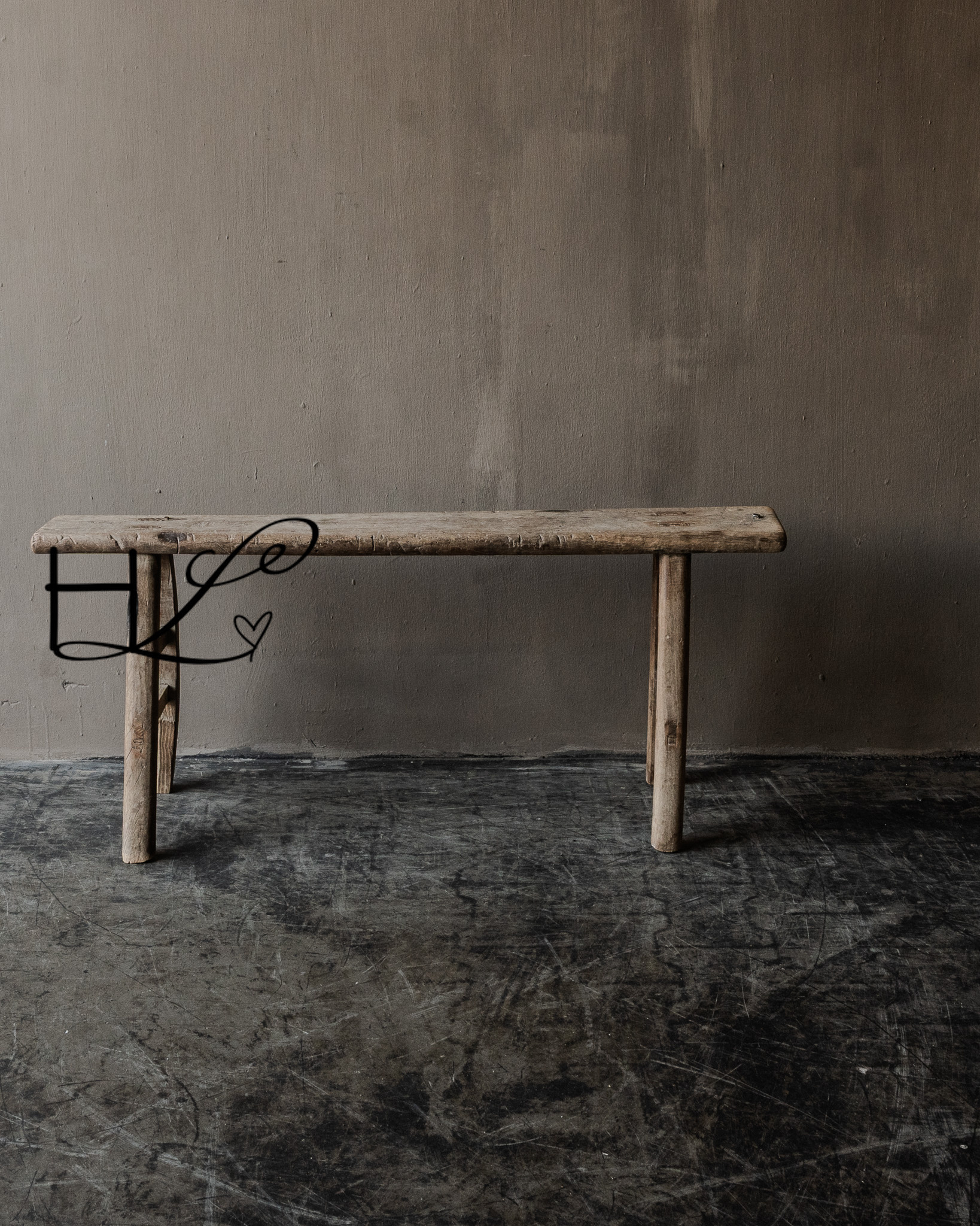 Authentic Chinese elmwood wooden bench-5