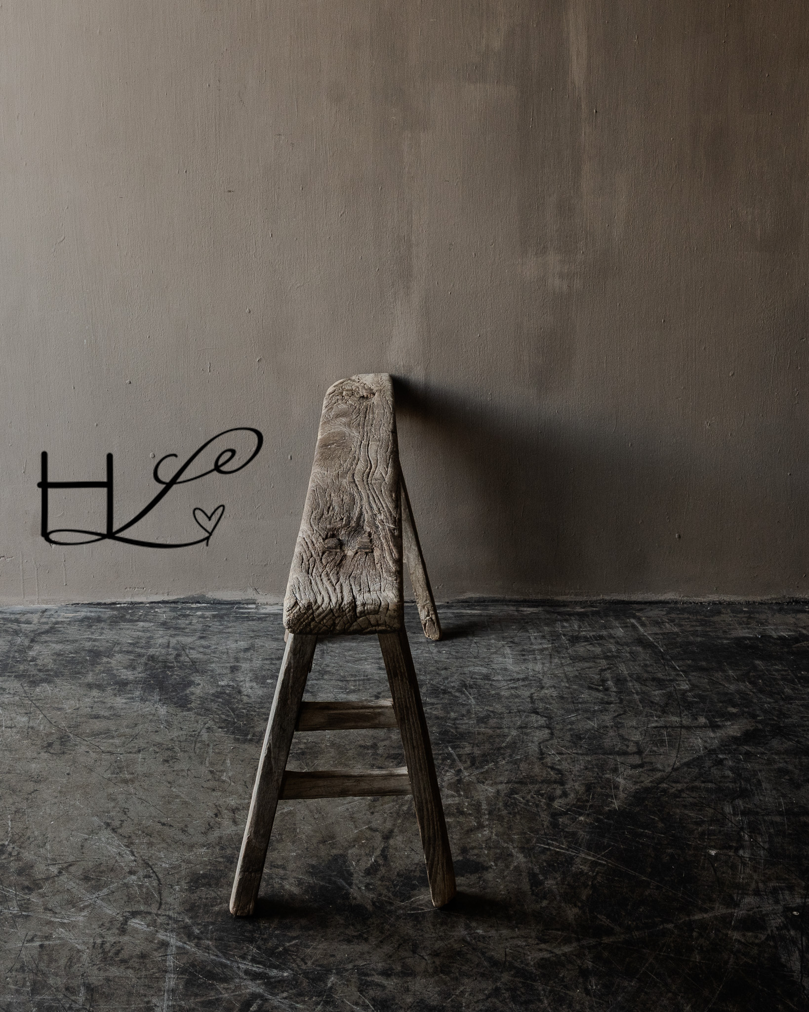 Authentic Chinese elmwood wooden bench-4