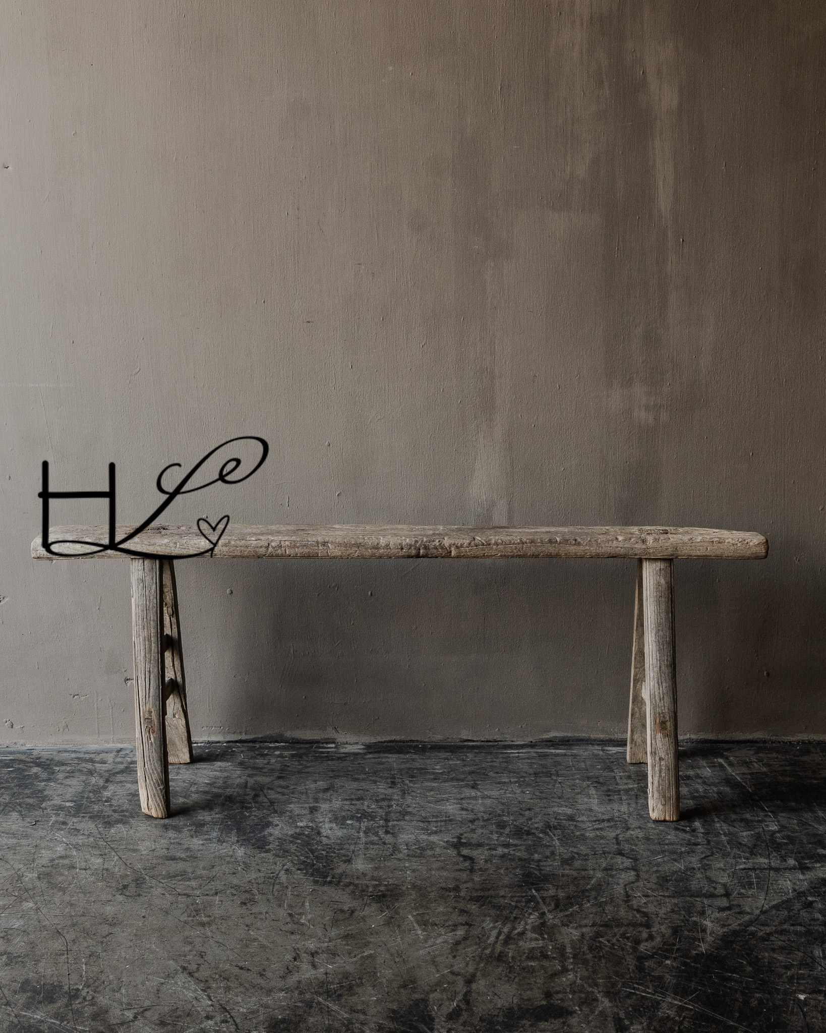 Authentic Chinese elmwood wooden bench-5