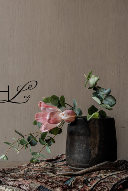 Nepalesischer alter Holztopf, Krug